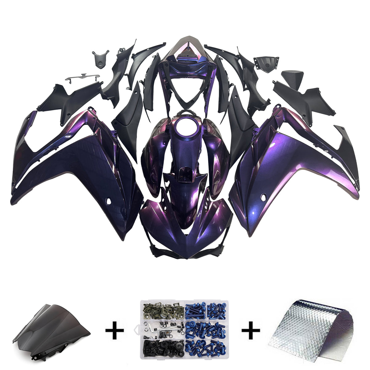 Kit de carénage injecté ABS pour Yamaha YZF-R3 2014-2018 et R25 2015-2017