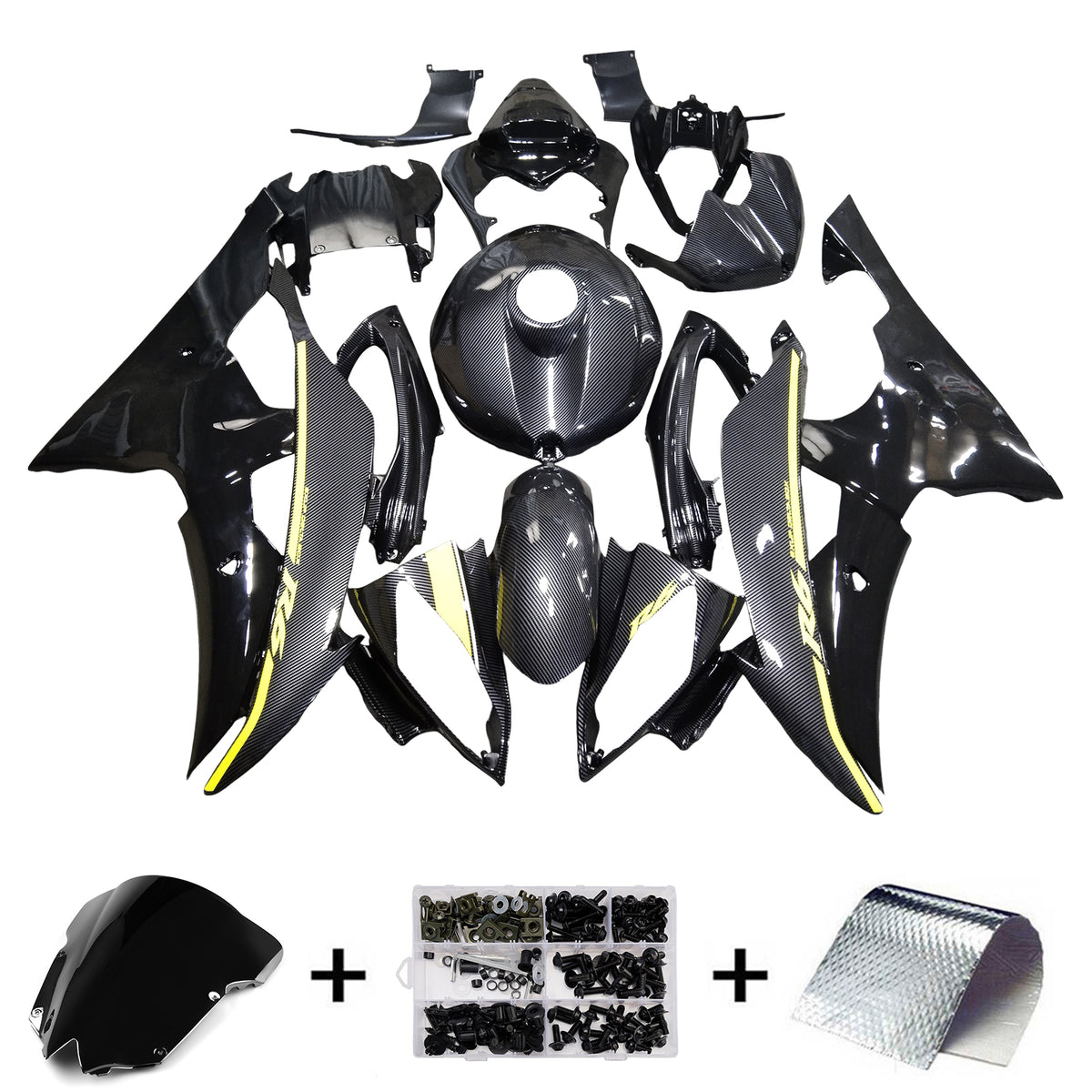 Verkleidungsset aus eingespritztem ABS-Kunststoff für Yamaha YZFR6 YZF-R6 2008–2016