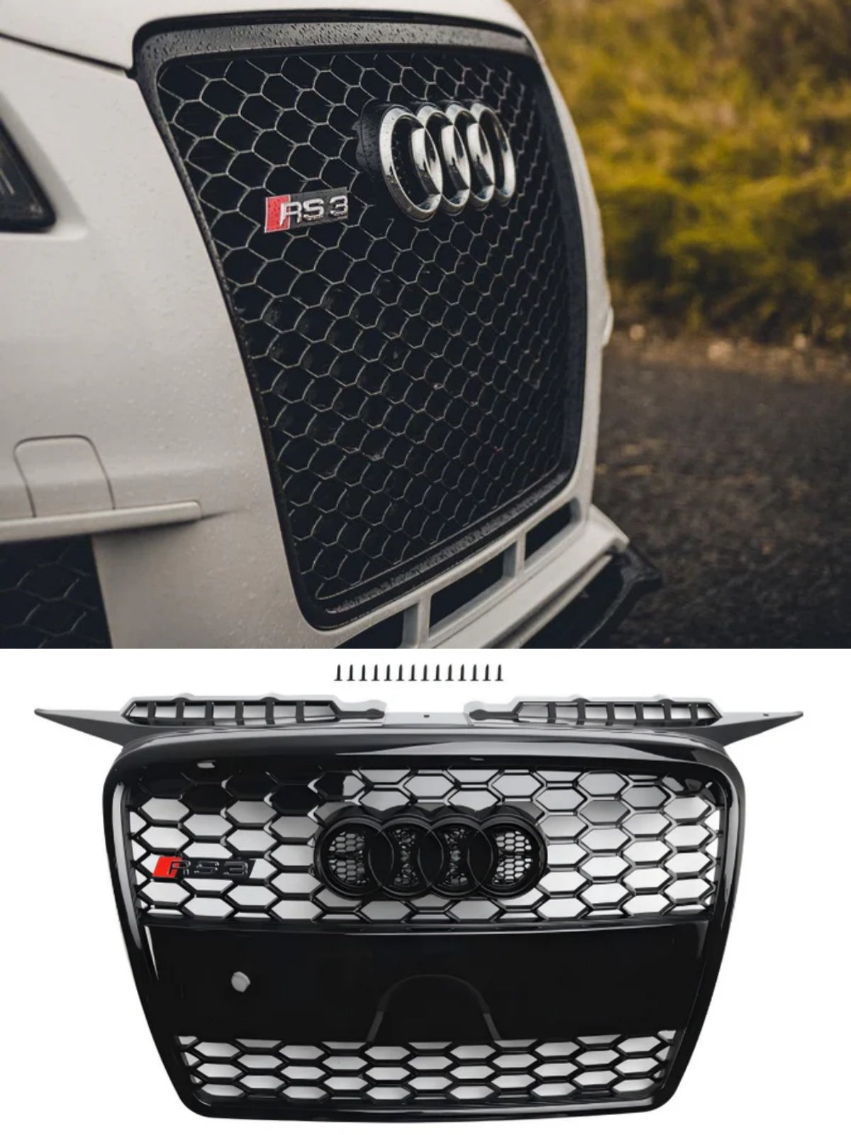 Grid del parachoques delantero Audi A3 8P RS3 2004-2008 8P4853651A