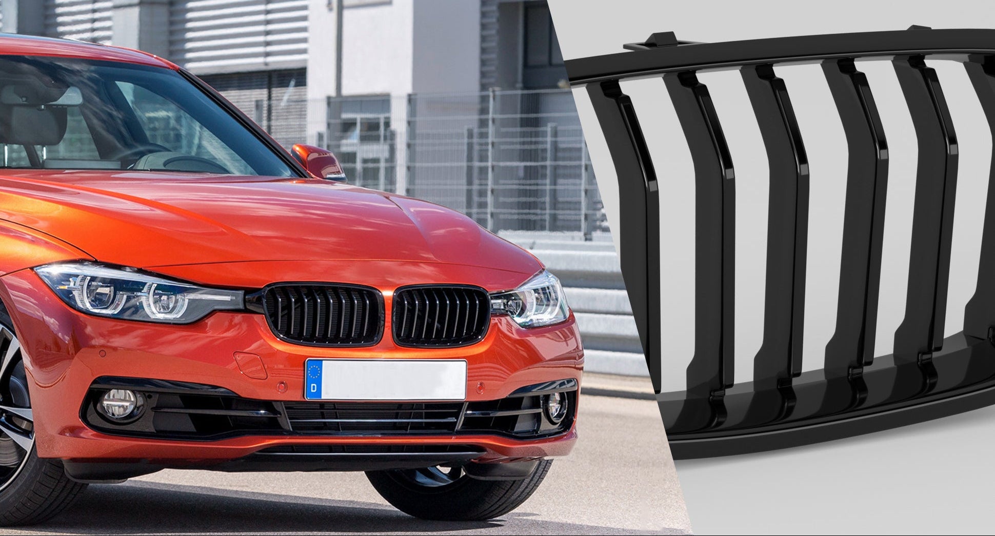 BMW 3 Series F30/F31/F35 (2012-2019) Gloss Black Front Kidney Grill
