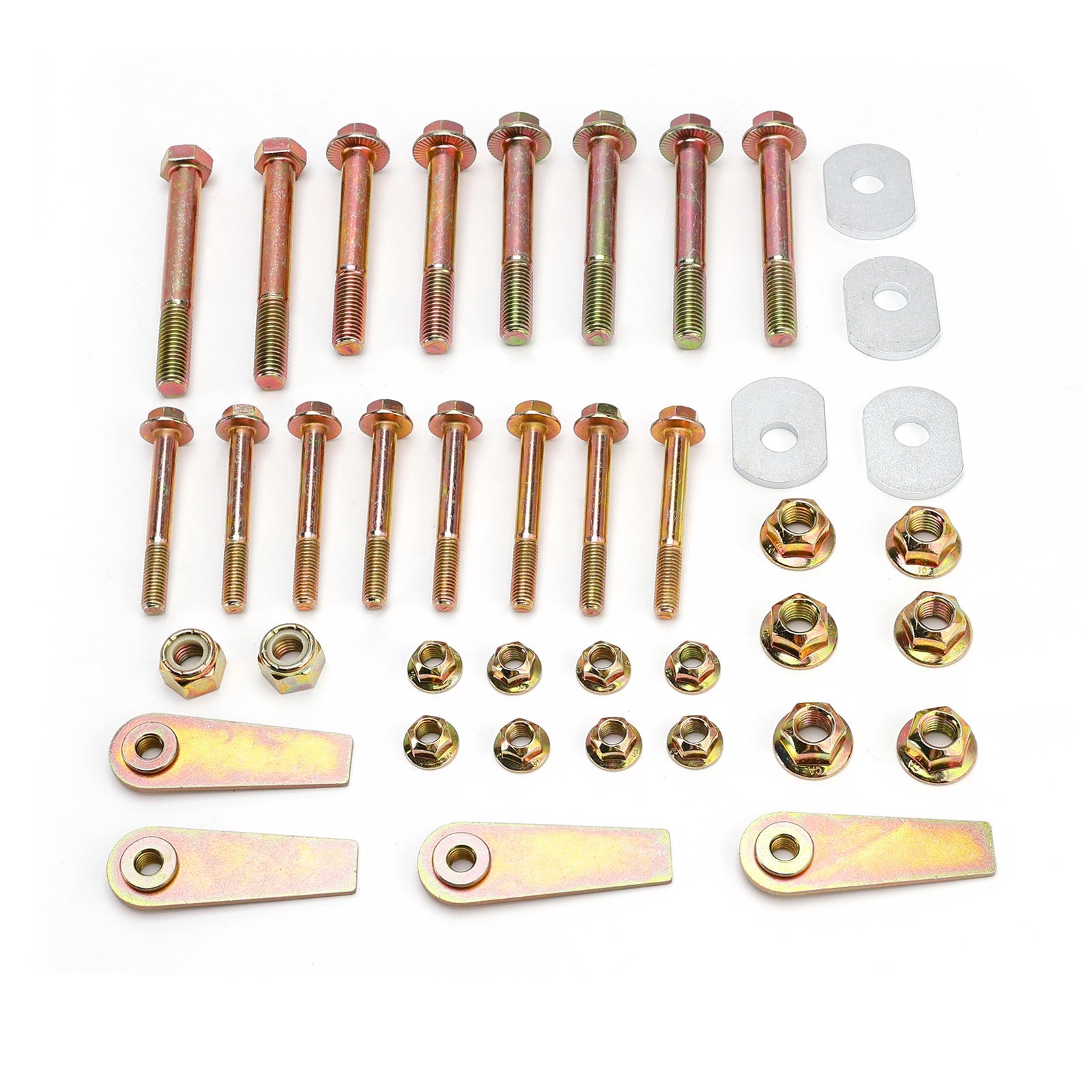1997-2006 Pour Jeep Wrangler TJ Bras de suspension avant et arrière avec suppression du boulon à came et écrous à drapeau
