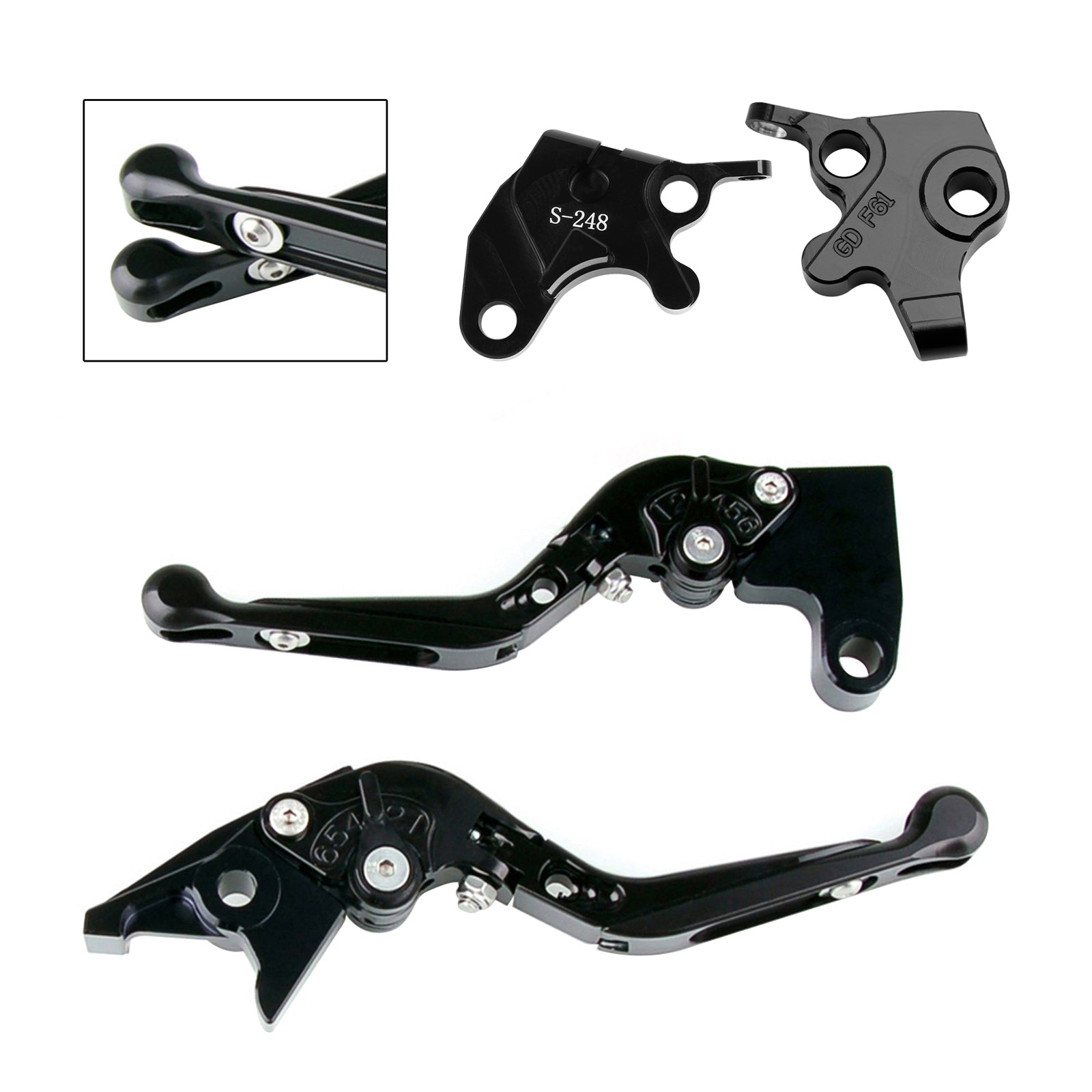 Levier de frein et d'embrayage réglable pour YAMAHA YZF R125 2008-2011