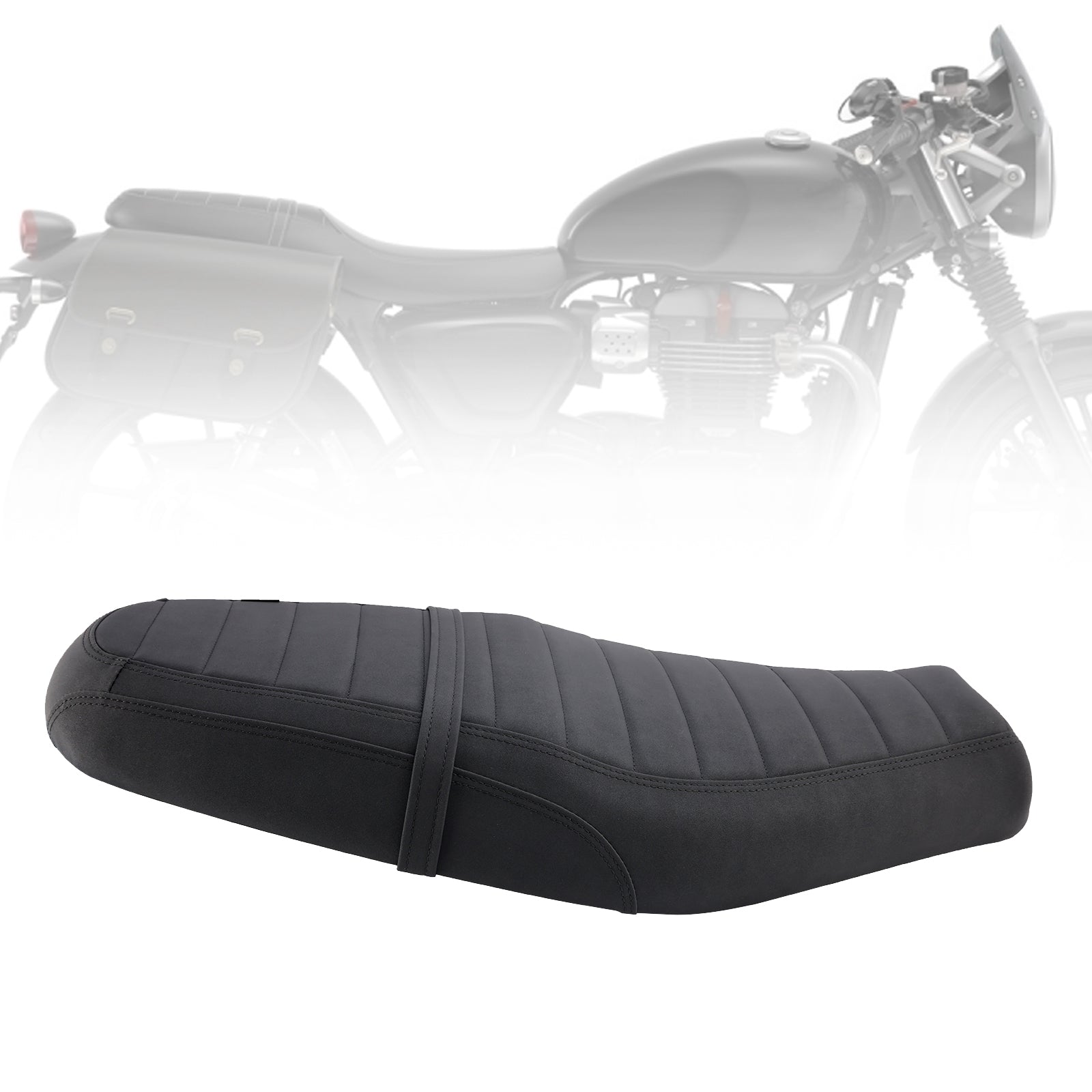 Coussin de siège passager avant et arrière inférieur noir pour Street Twin Speed Twin BrownC