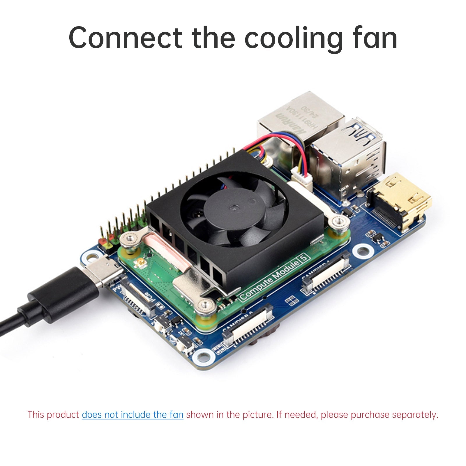 Carte d'extension Raspberry Pi Compute Module 5 ; carte principale du module de calcul CM5