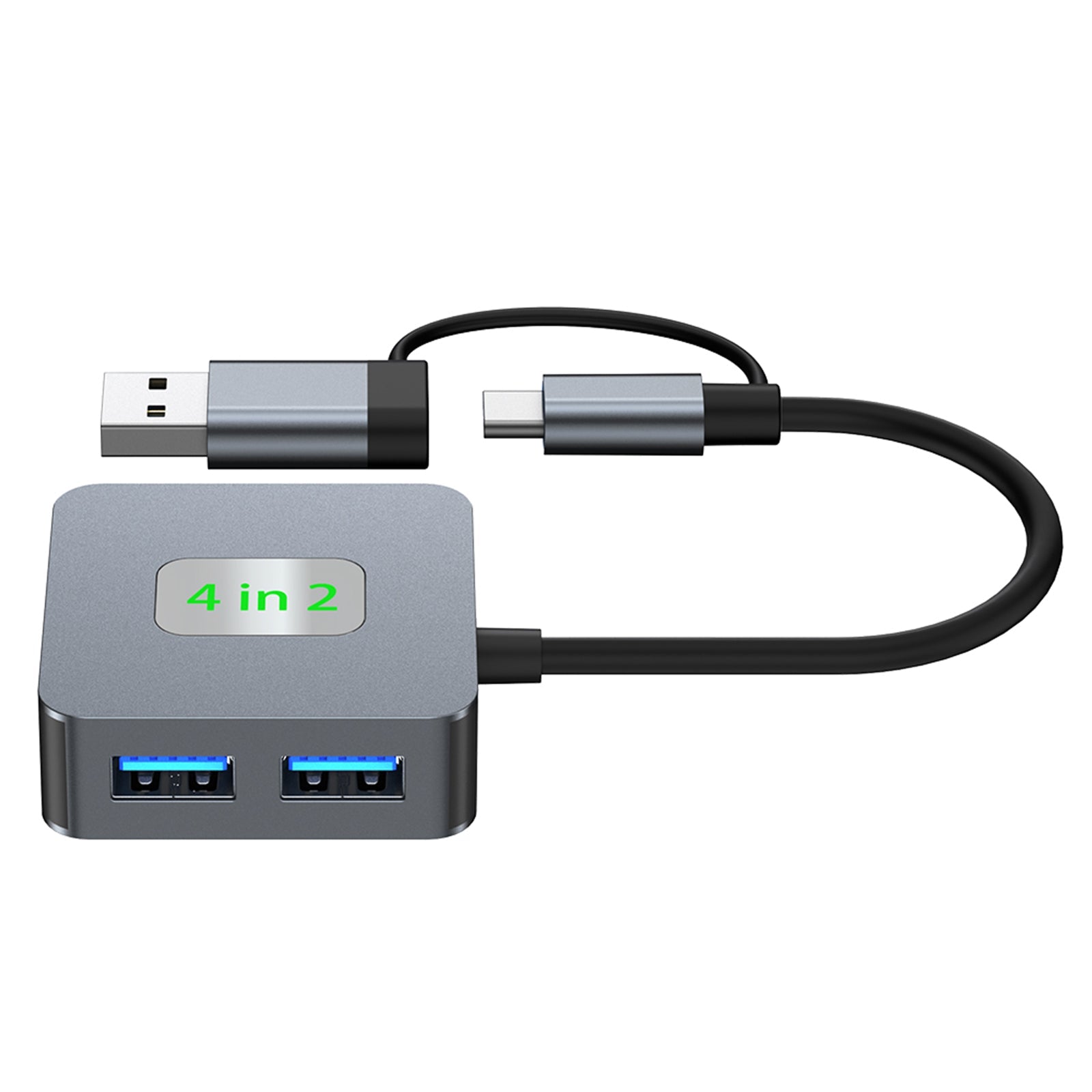 4 in 2 Type-C + USB-USB3.2*4-liitäntäkeskitinsovitin MacBook iPad 15:lle