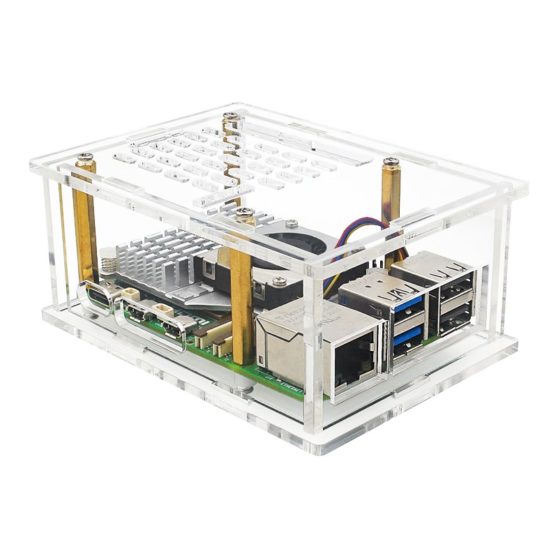 Boîtier adaptateur PCI-E pour Raspberry Pi 5, carte adaptateur PCIe vers M.2, boîtier en acrylique, radiateur