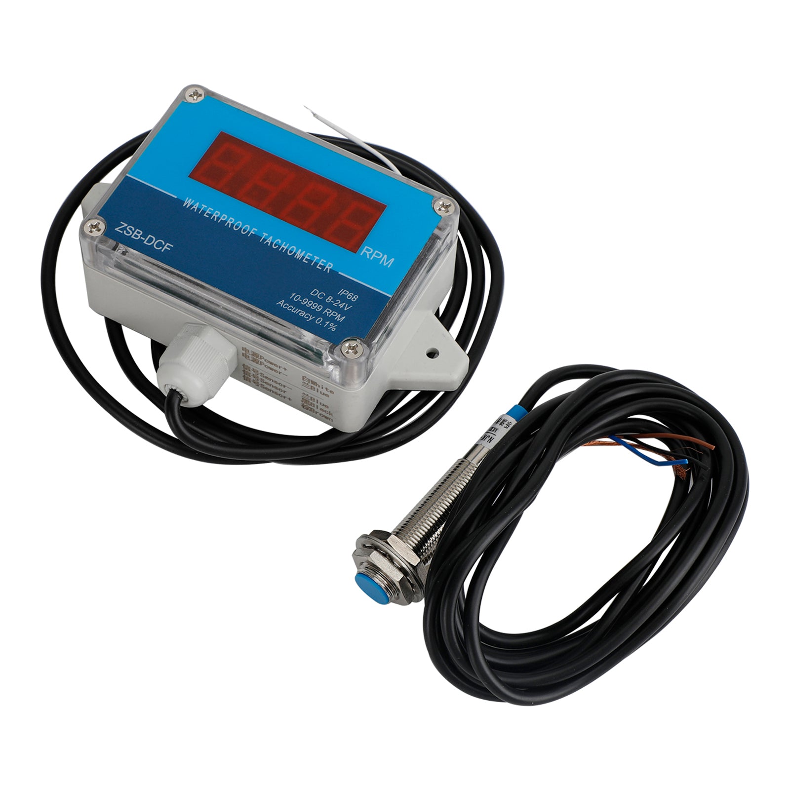 DC 8-24V Hall-toerenteller digitale motorsnelheidsmetertester