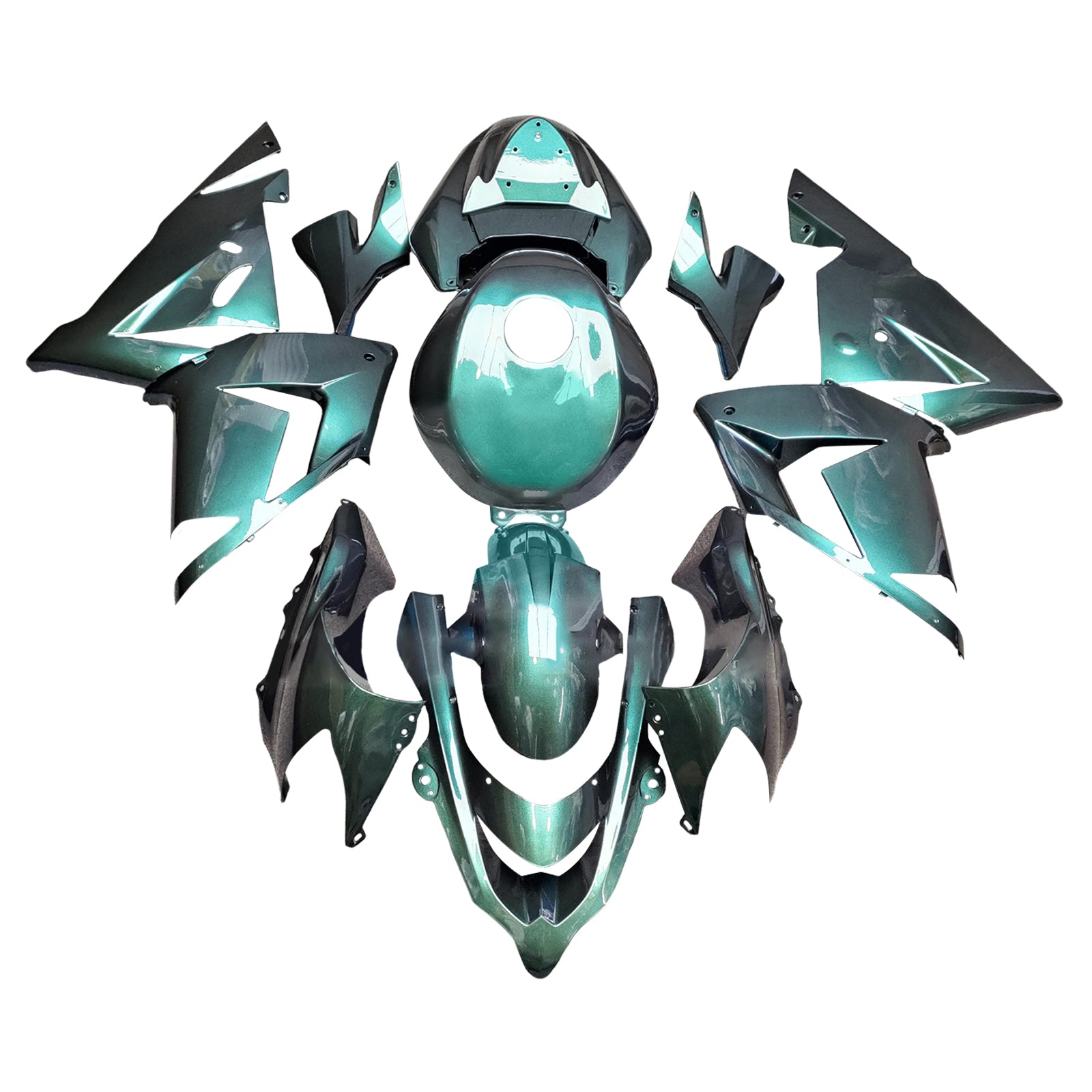 Kit de carenado de inyección, carrocería de plástico ABS para Kawasaki ZX10R 2004-2005