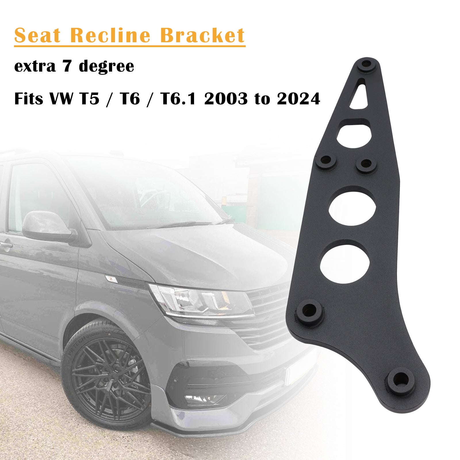 Dodatkowe podwójne podparcie fotela pasażera do VW Transporter T5 T6 (2003-2024)