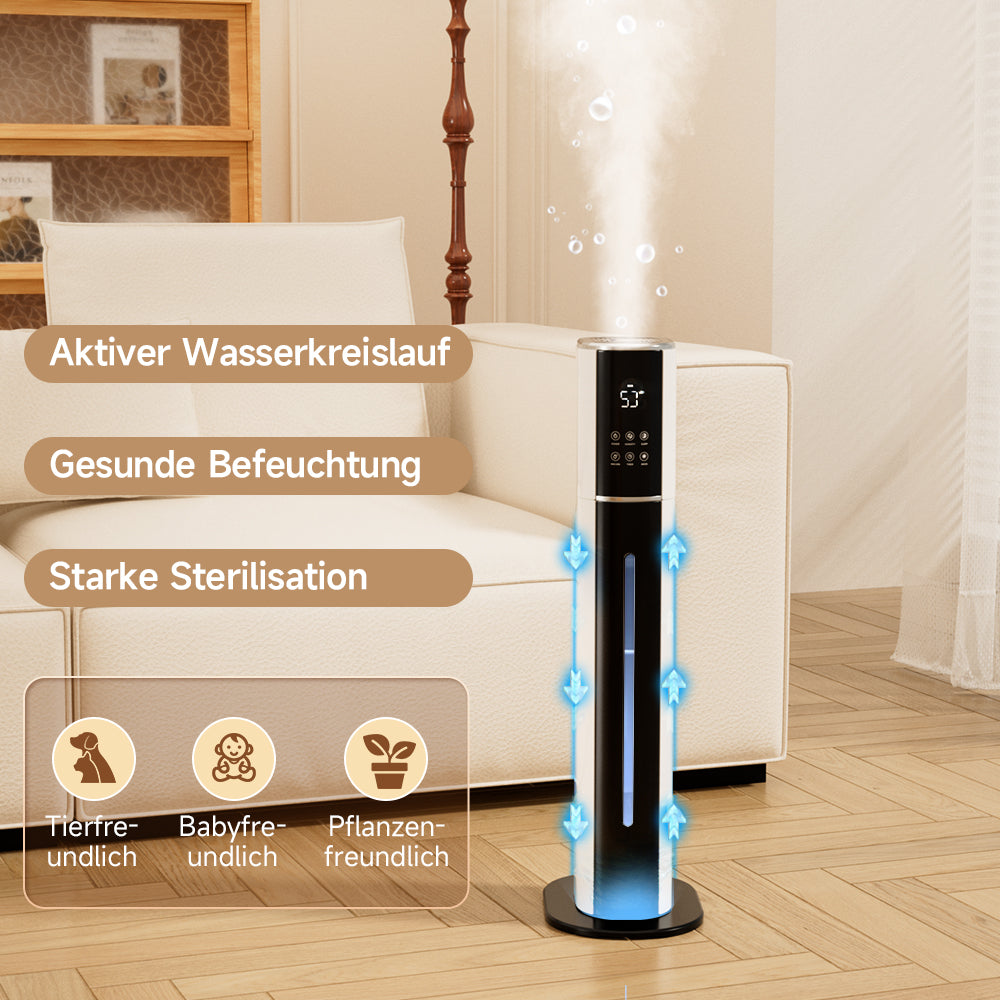 Stille ultrasone Cool Mist-luchtbevochtiger met 3 snelheden, 9L