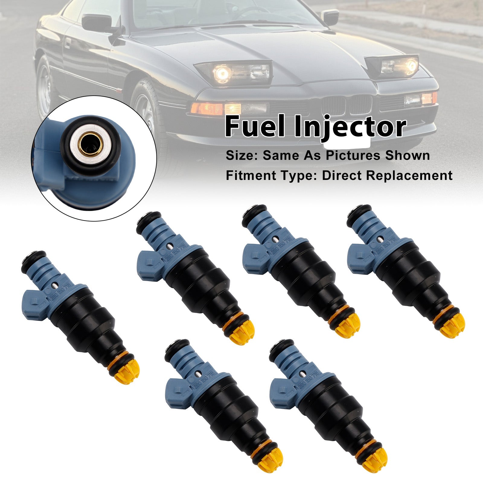 6 Brandstofinjectoren voor BMW 3 Serie E30 E36 2.5L 1.8L 87-97 Ford 0280150715