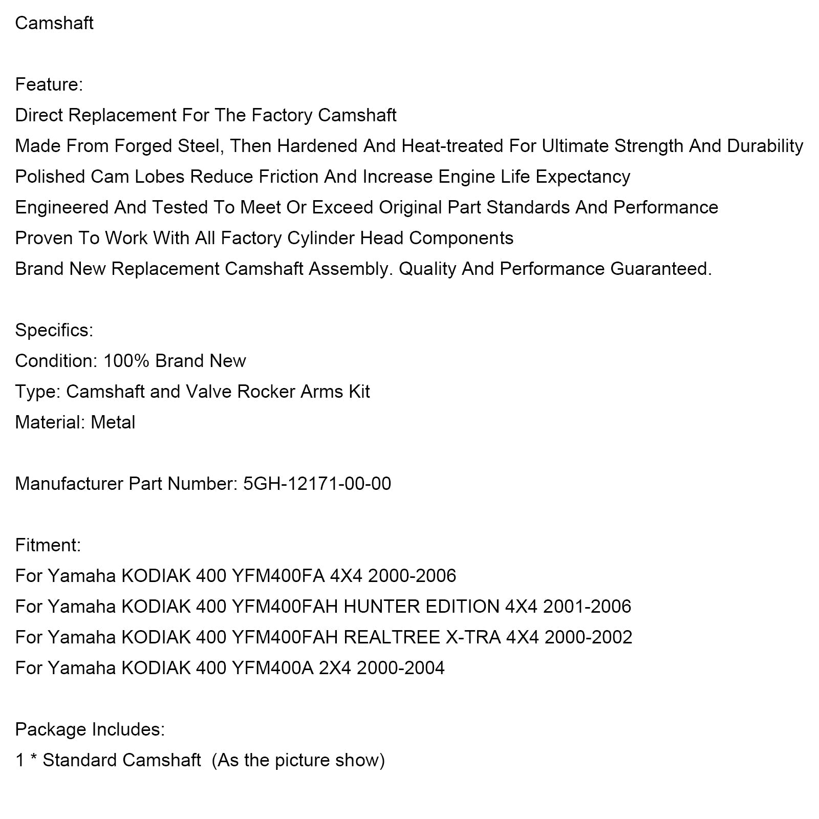 Nokka-akseli Yamaha Kodiak 400 YFM400 YFM400A YFM400FA 5GH-12171-00-00