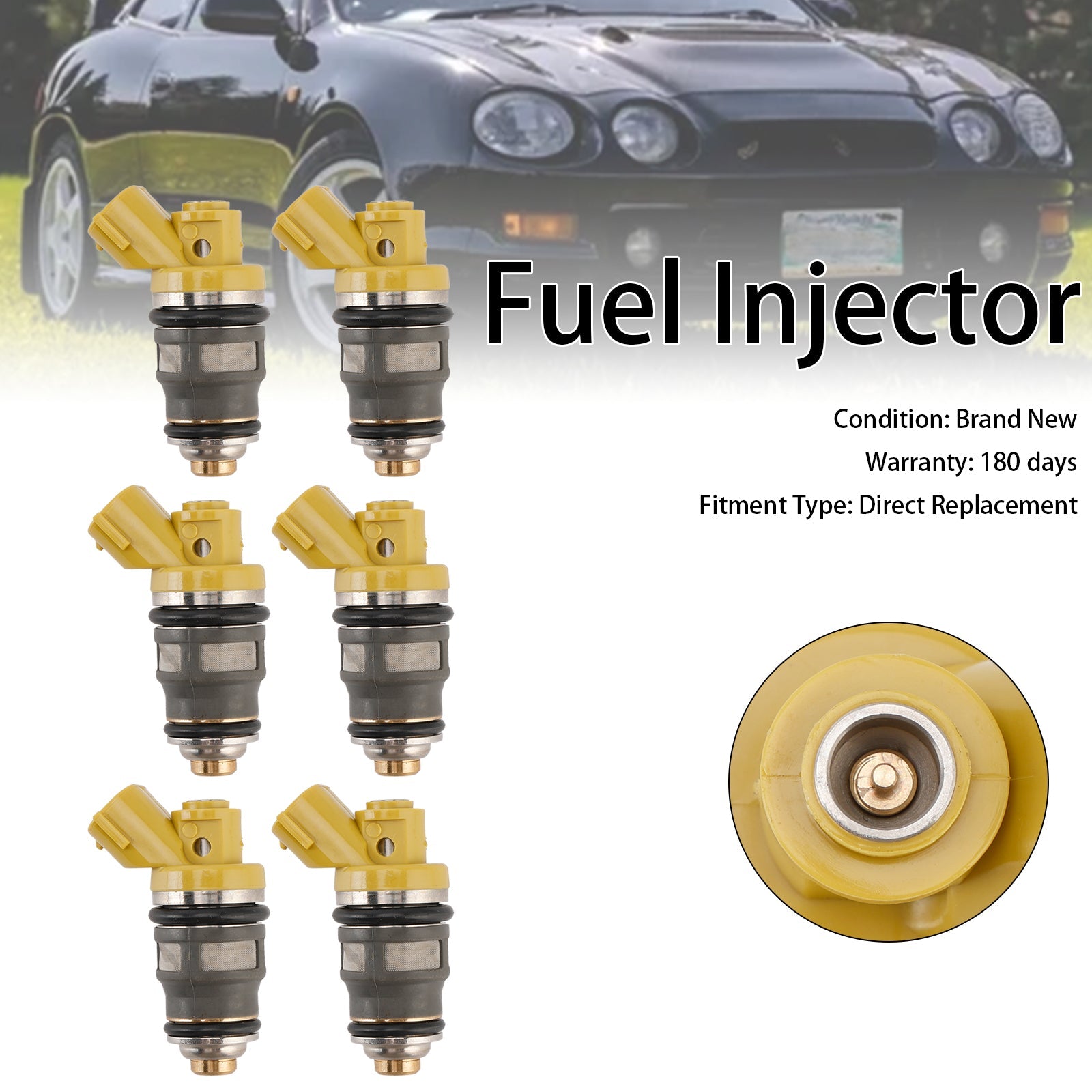 Injecteur de carburant 6 pièces 1001-87091 pour Denso 650CC pour Toyota Supra JZA80 2JZGTE 2JZ