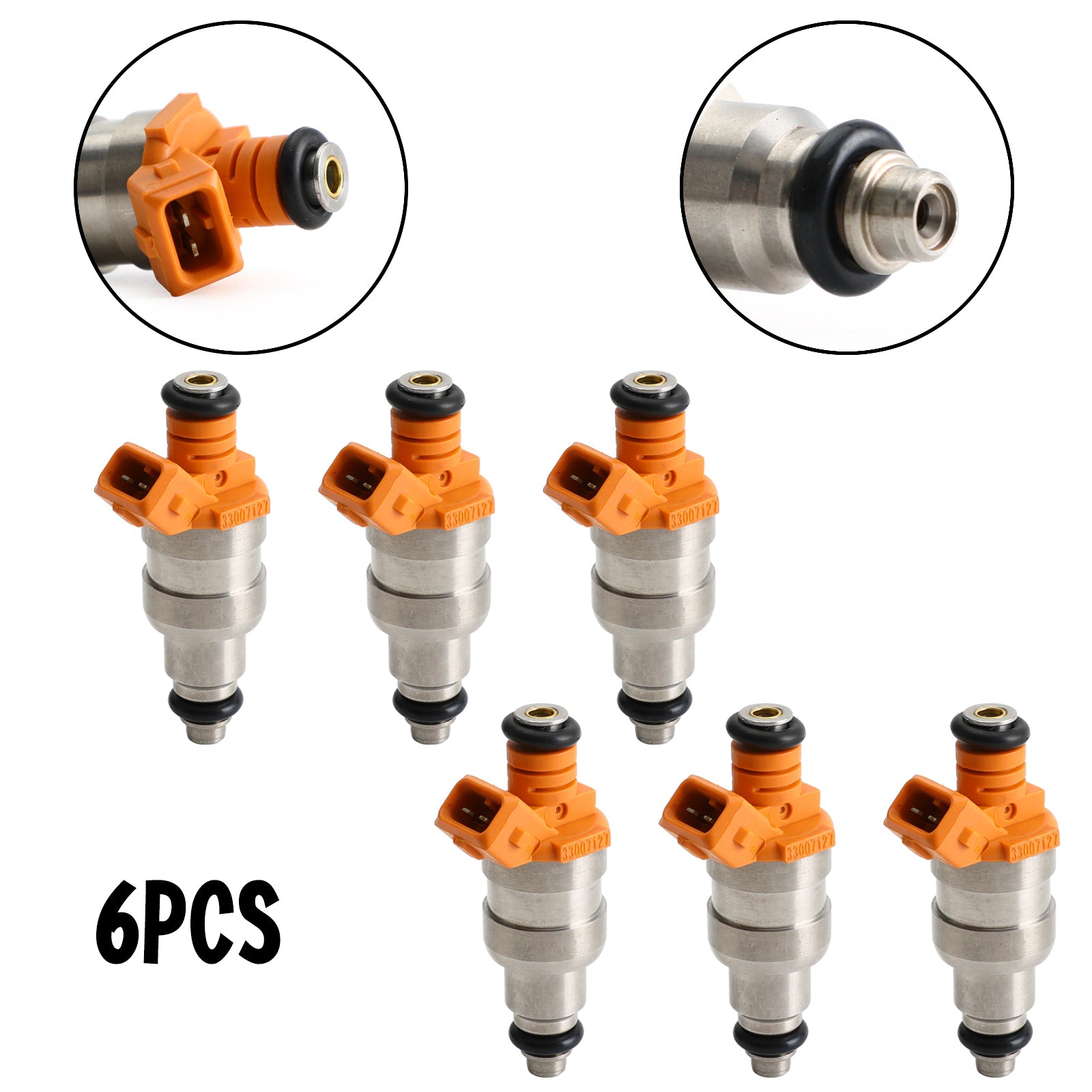 6 inyectores de combustible 33007127 para Wrangler Cherokee YJ 1987-1998 I6 4.0L