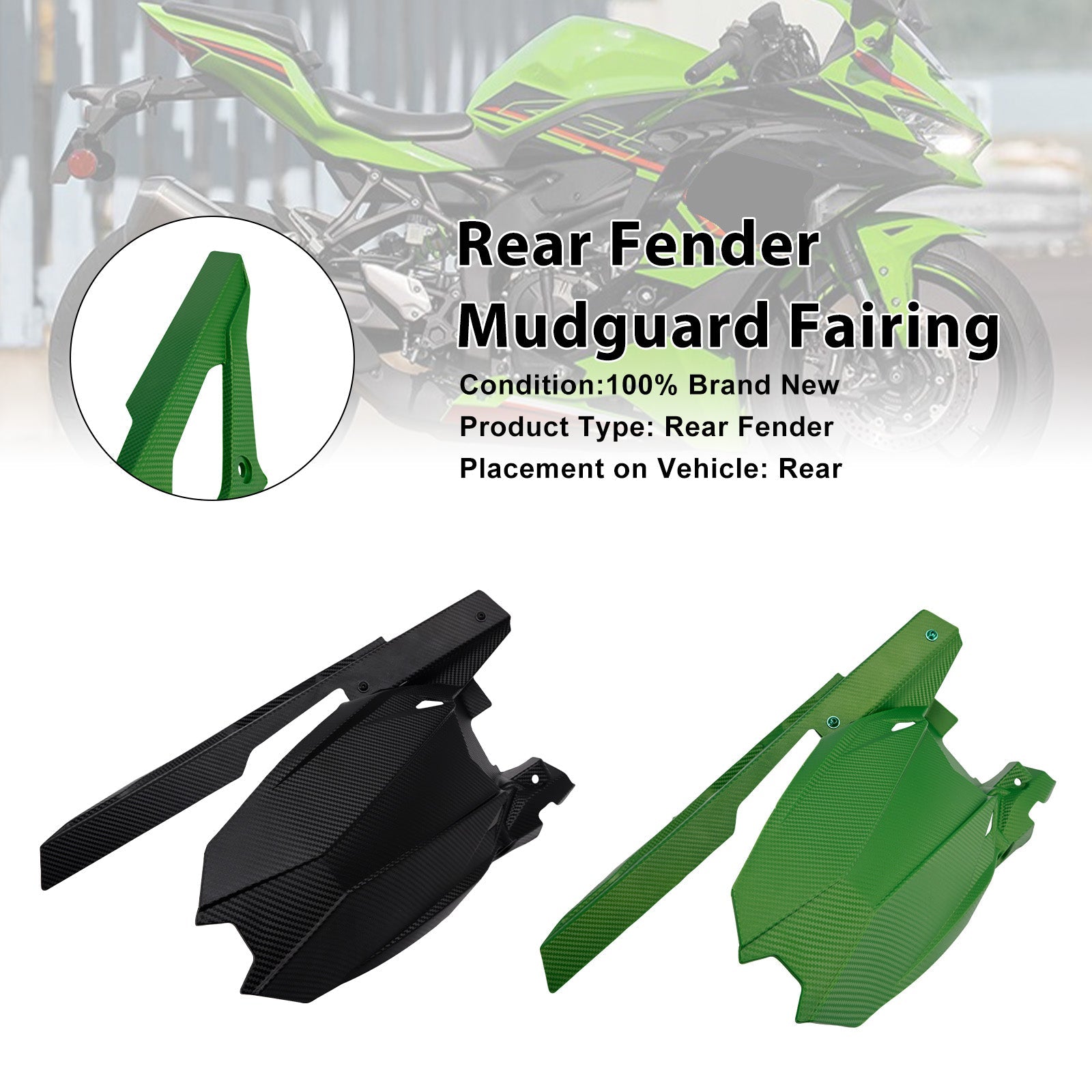 Parafango posteriore per Kawasaki ZX-25R, ZX-4R e ZX-4RR (2020-2025)