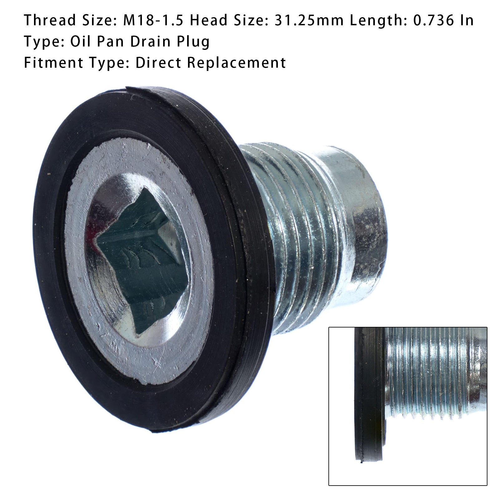 Tappo di scarico del basamento&Olio motore per Dodge RAM 2500, 3500, 4500 e 5500 (2002-2018) - Numero parte : 101284