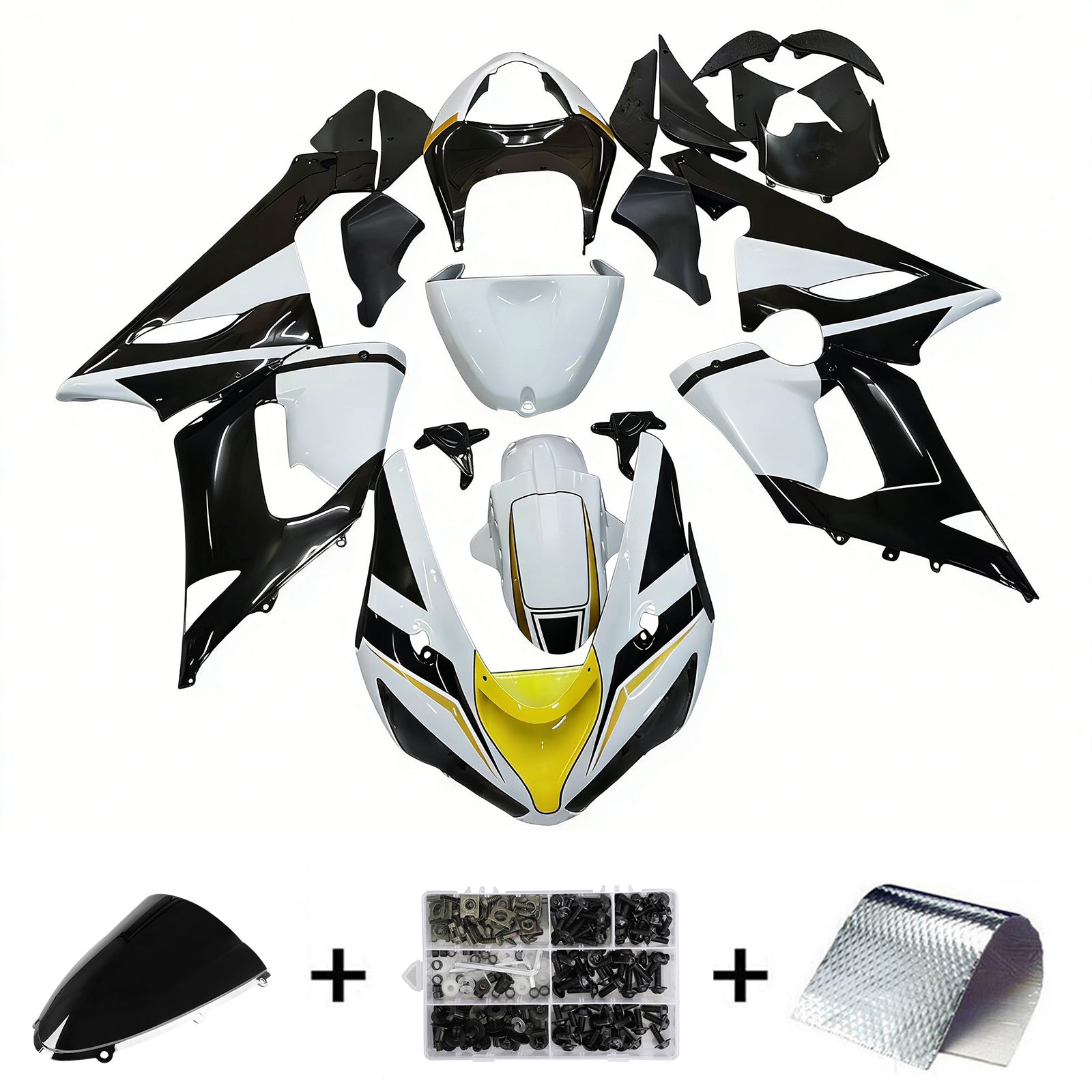 Injection carénage kit carrosserie plastique ABS fit pour Kawasaki ZX6R 636 2005-2006