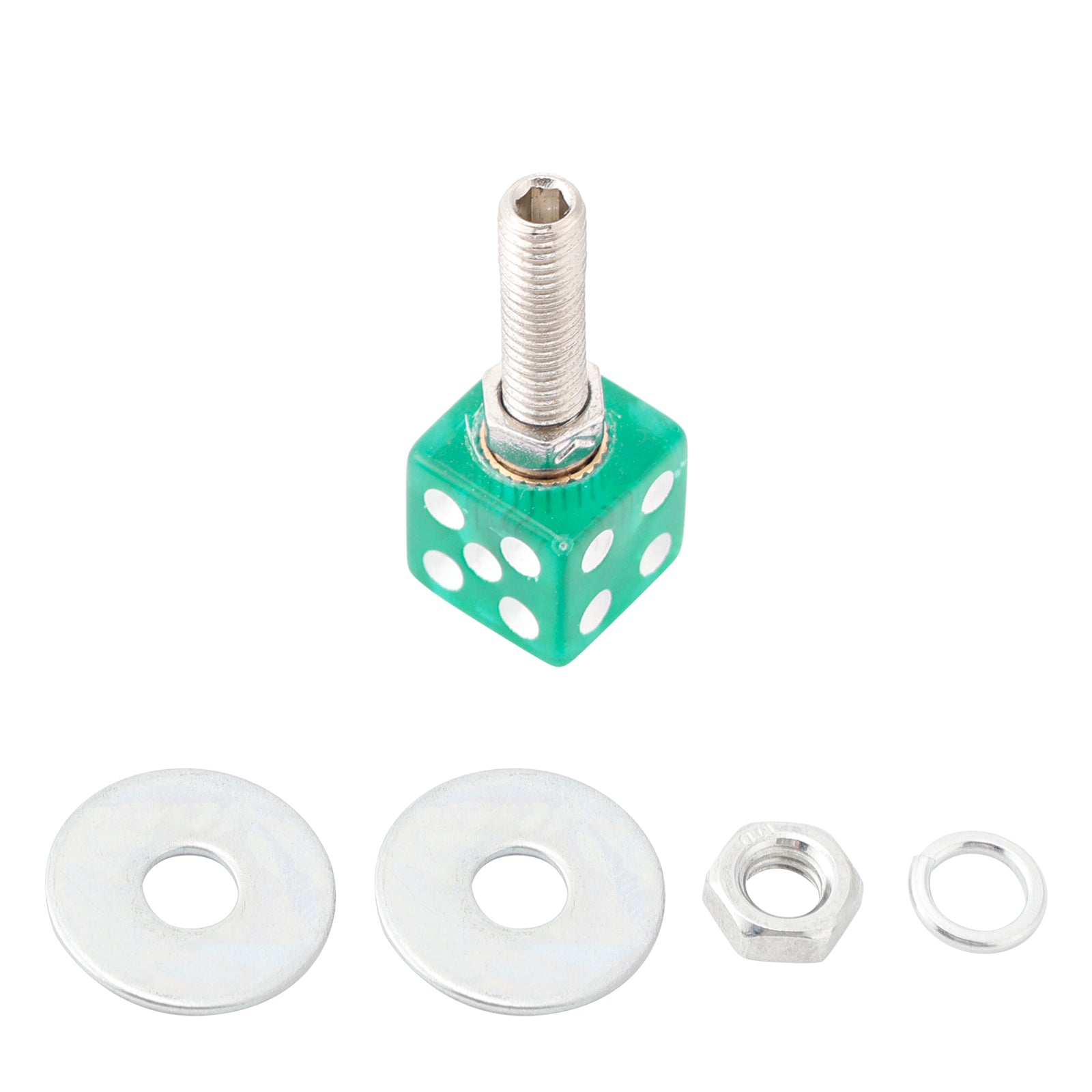 2x aangepast plastic dobbelstenen kentekenplaat voor groen plastic voor motorfietsbobbermotorfiets