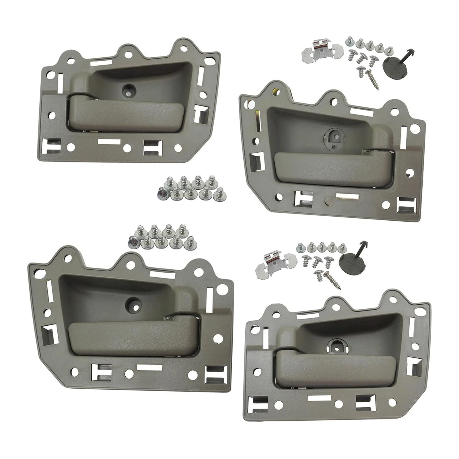 4 poignées de porte intérieures avant et arrière gauche et droite grises pour Jeep Grand Cherokee 2005-2011