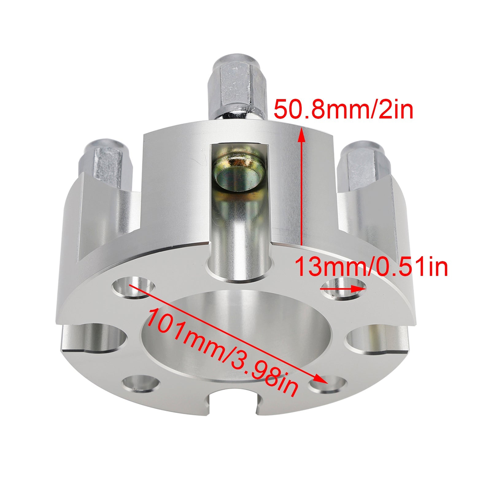 Kit d'entretoises de roue 2"" pour voiturettes de golf Yamaha Club Car Ezgo, câbles et écrous de roue argentés
