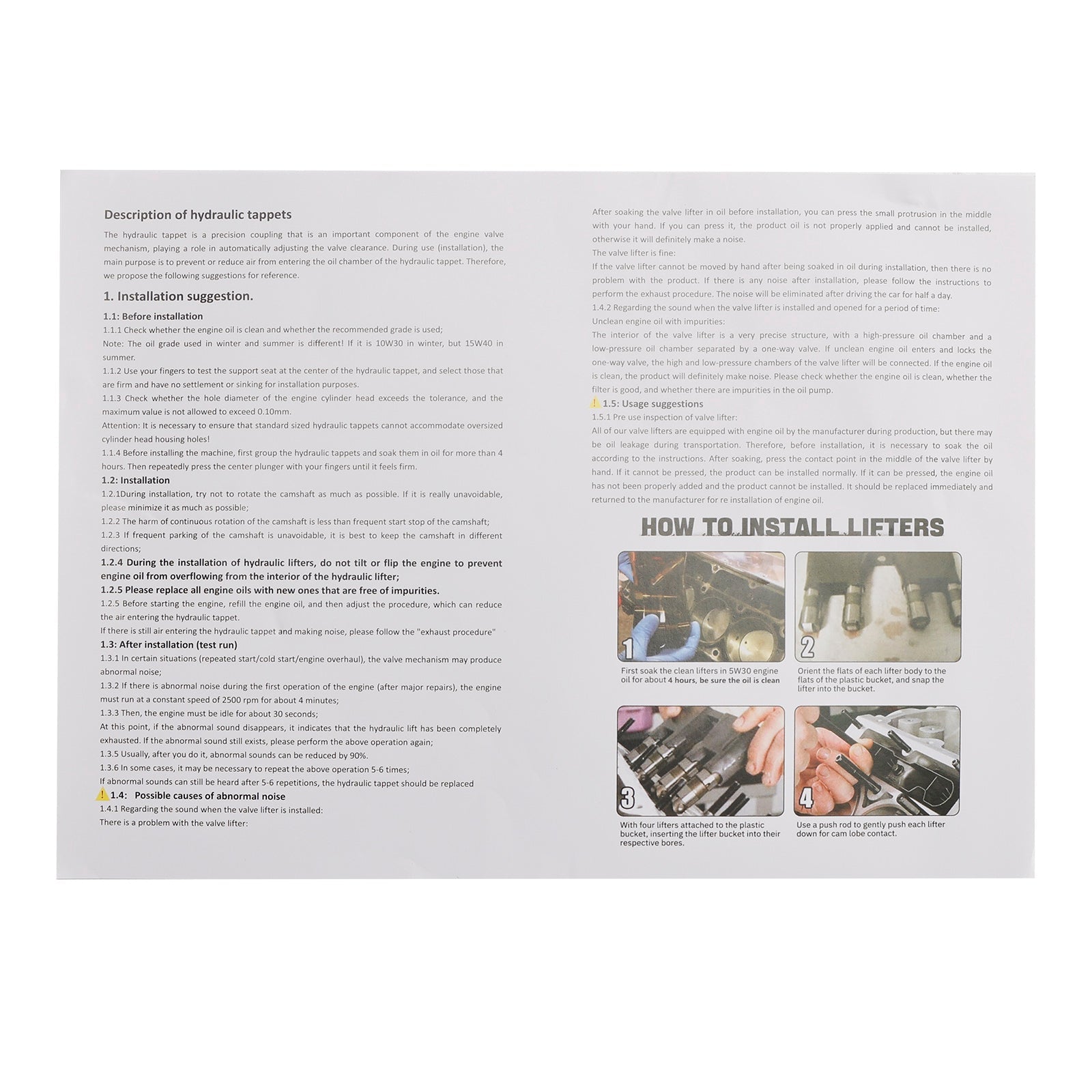 Kit de poussoirs d'arbre à cames 12633773 pour GMC Sierra 1500 4.3L (2014-2020)