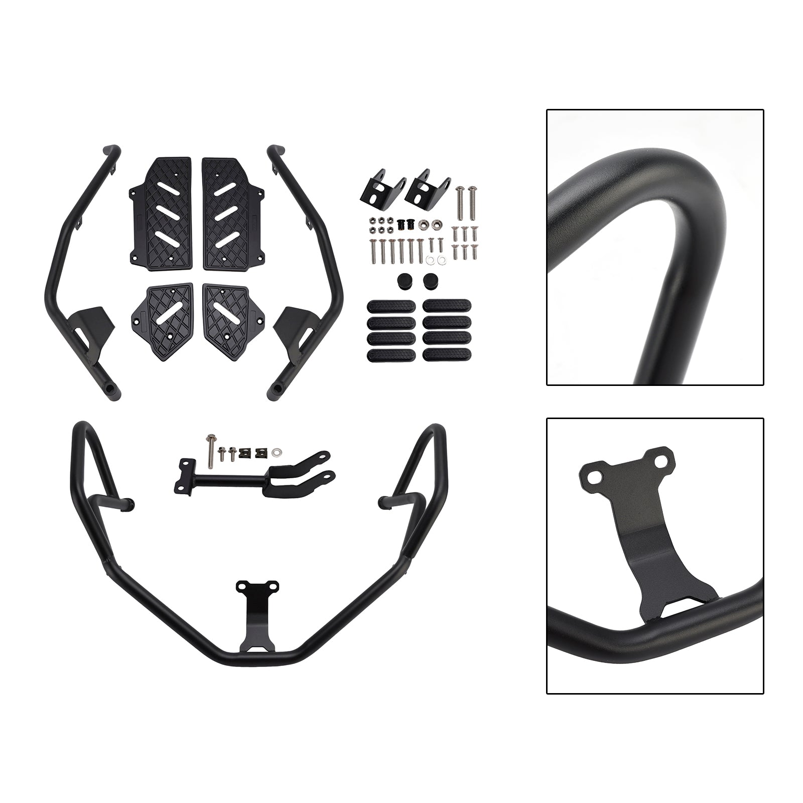 Sprednji in zadnji odbijač za Honda Adv350 (2022-2025), črna zaščita motorja.