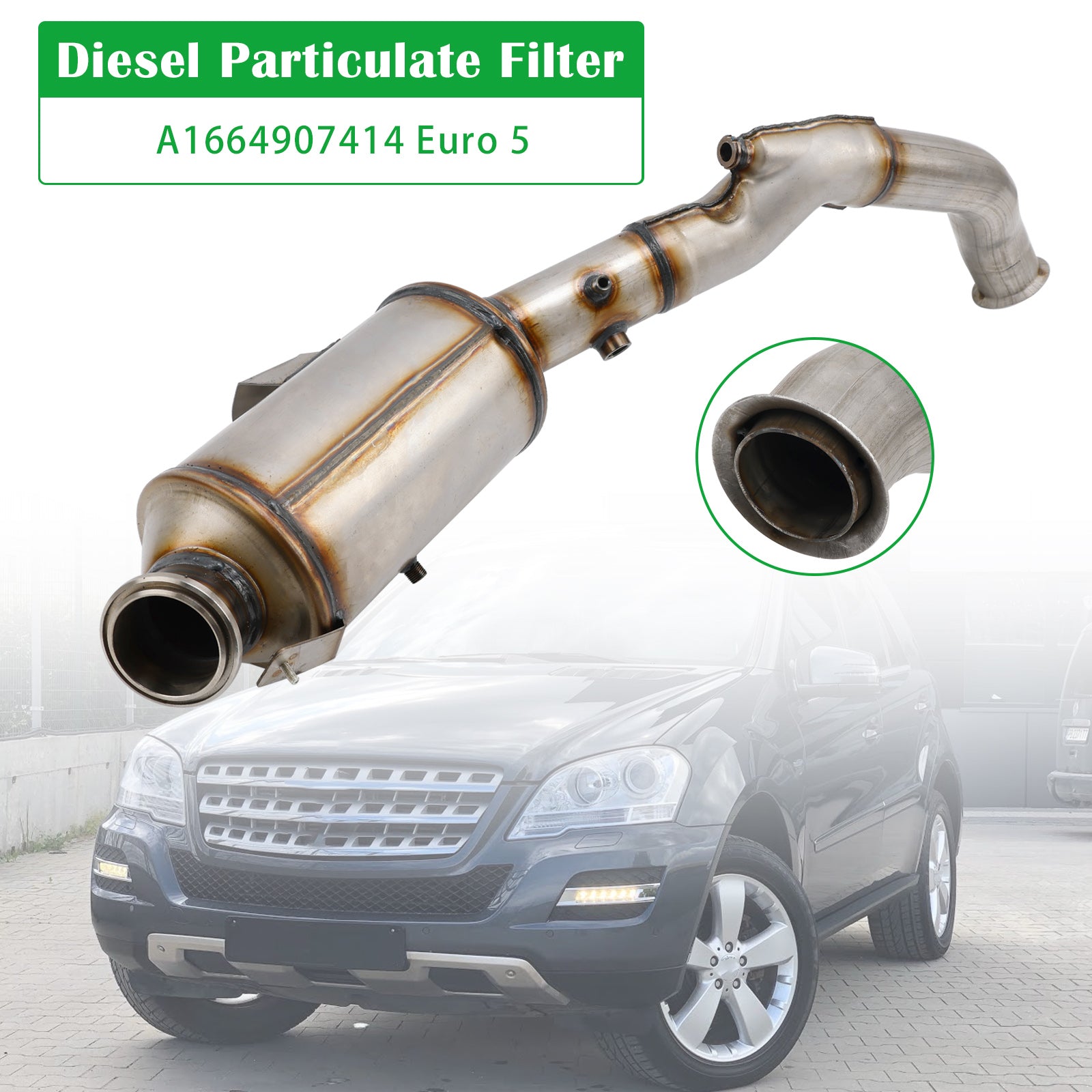 Filtre à particules diesel (FAP) Mercedes-Benz ML GL GLE 250 300 350 CDI, référence A1664907414, Euro 5