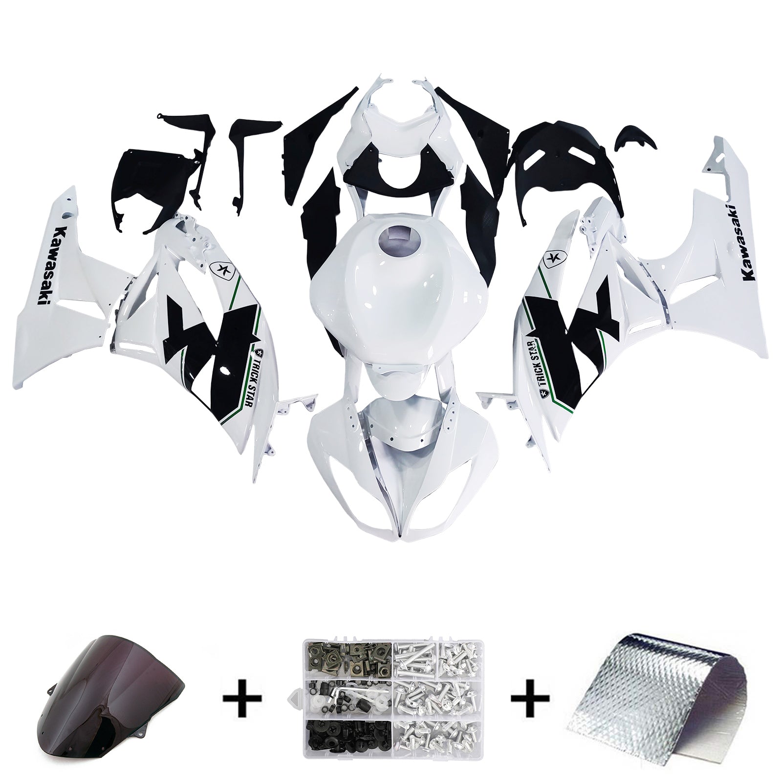 Kit di carenatura in plastica ABS per Kawasaki ZX6R 636 2009-2012