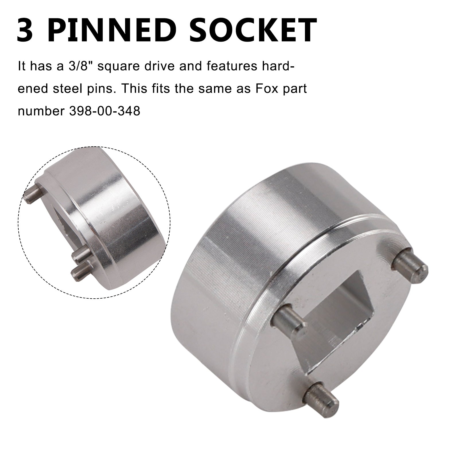 Outil de démontage de douille de fourche pour piston intérieur Fox CTD à 3 broches - comme 398-00-348