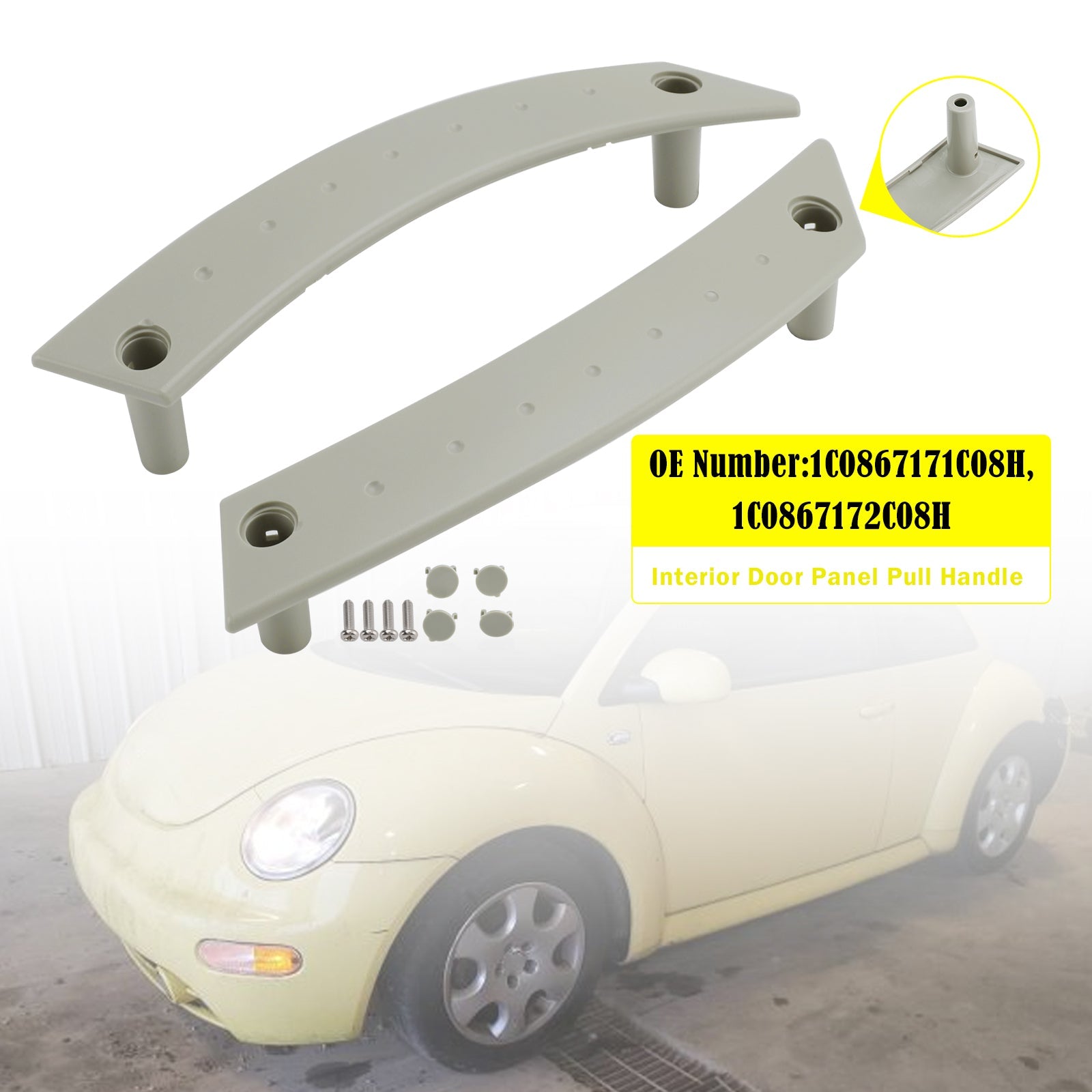 Komplet za popravilo notranjih kljuk (par) bež barve za VW Beetle 2000-2010