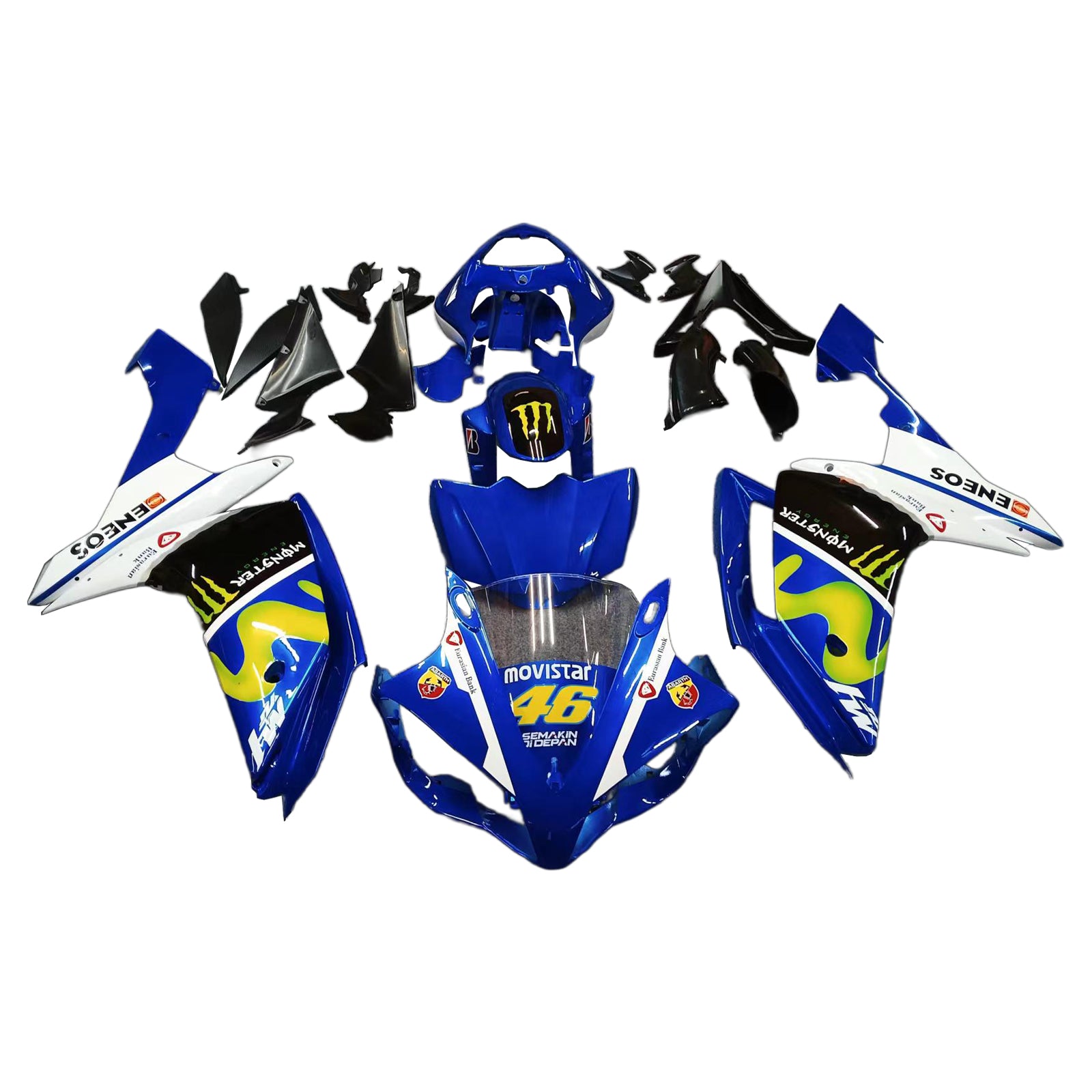 Injektiotapapakkaus Konttien muovinen abs sopii Yamaha YZF-R1 2007-2008