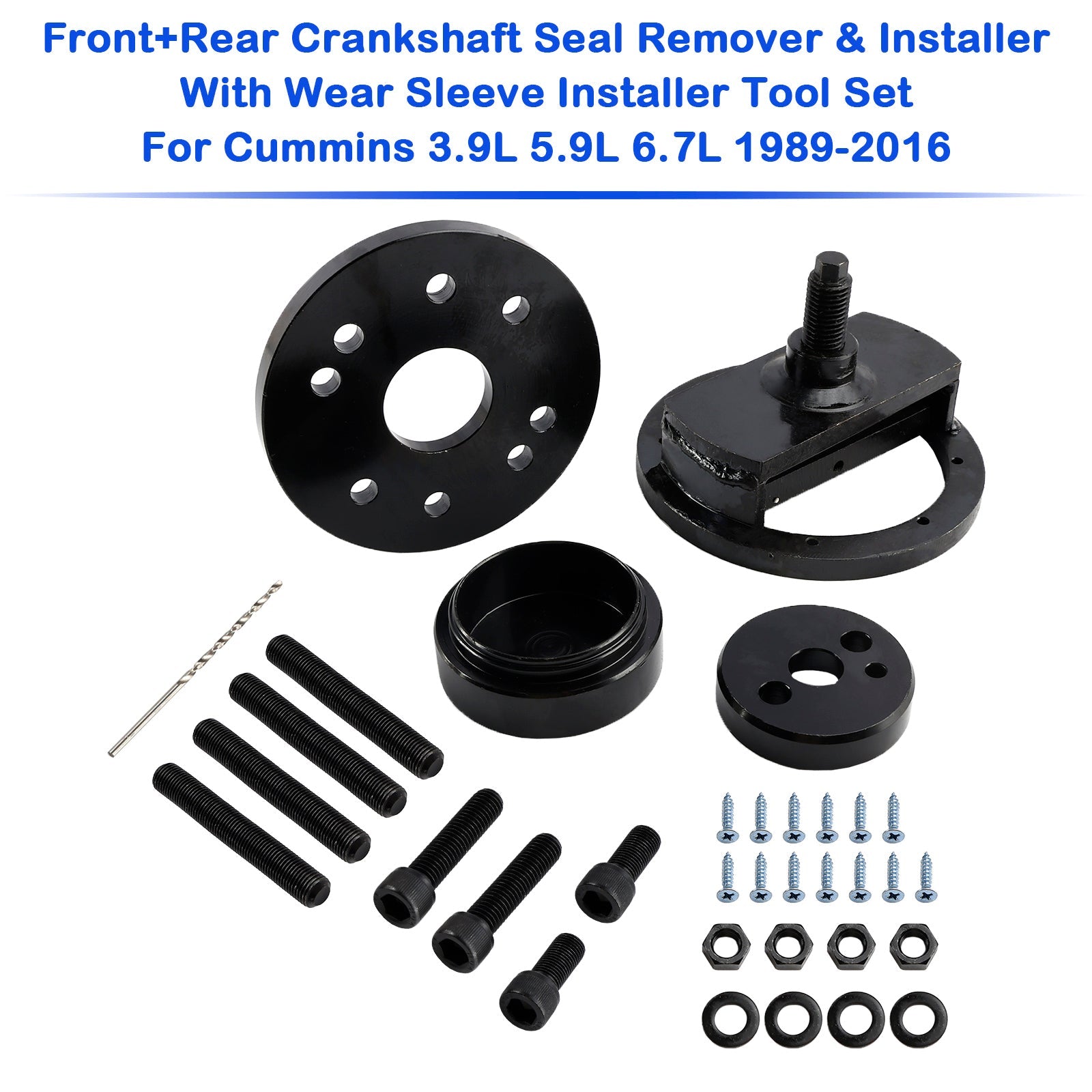 Strumento per lo smontaggio e l'installazione di albero motore anteriore e posteriore Cummine 3,9 L, 5,9 L, 6,7 L 1989-2016