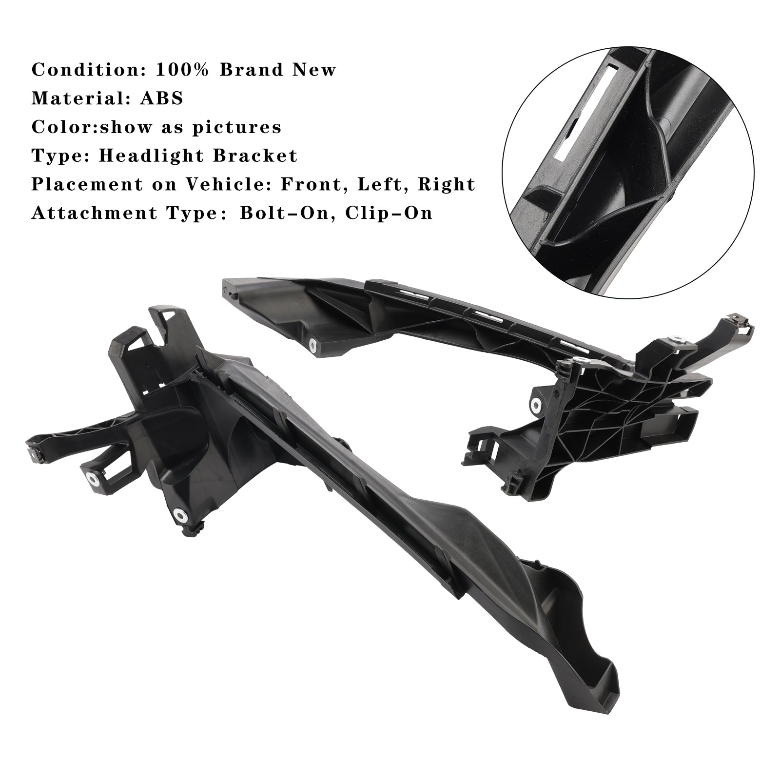 Ensemble de supports de phares gauche + droite pour Q5 Titanium Premium Titanium Premium Plus Titanium Prestige 2020 80A805608 80A805607