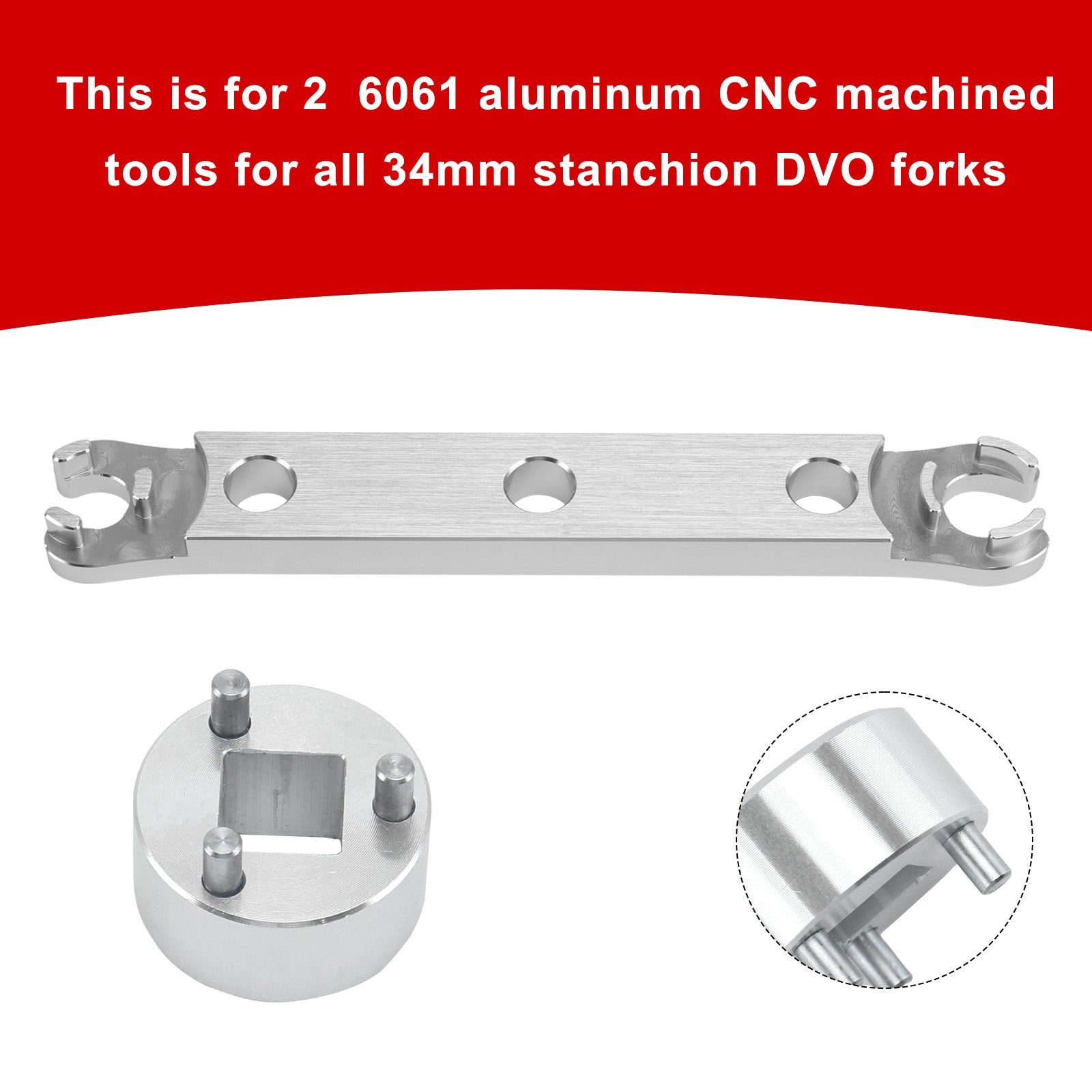 Verwijderingssleutel voor de onderste kap. Saphire/Onyx/Diamond/DVO vorkreconstructietool.