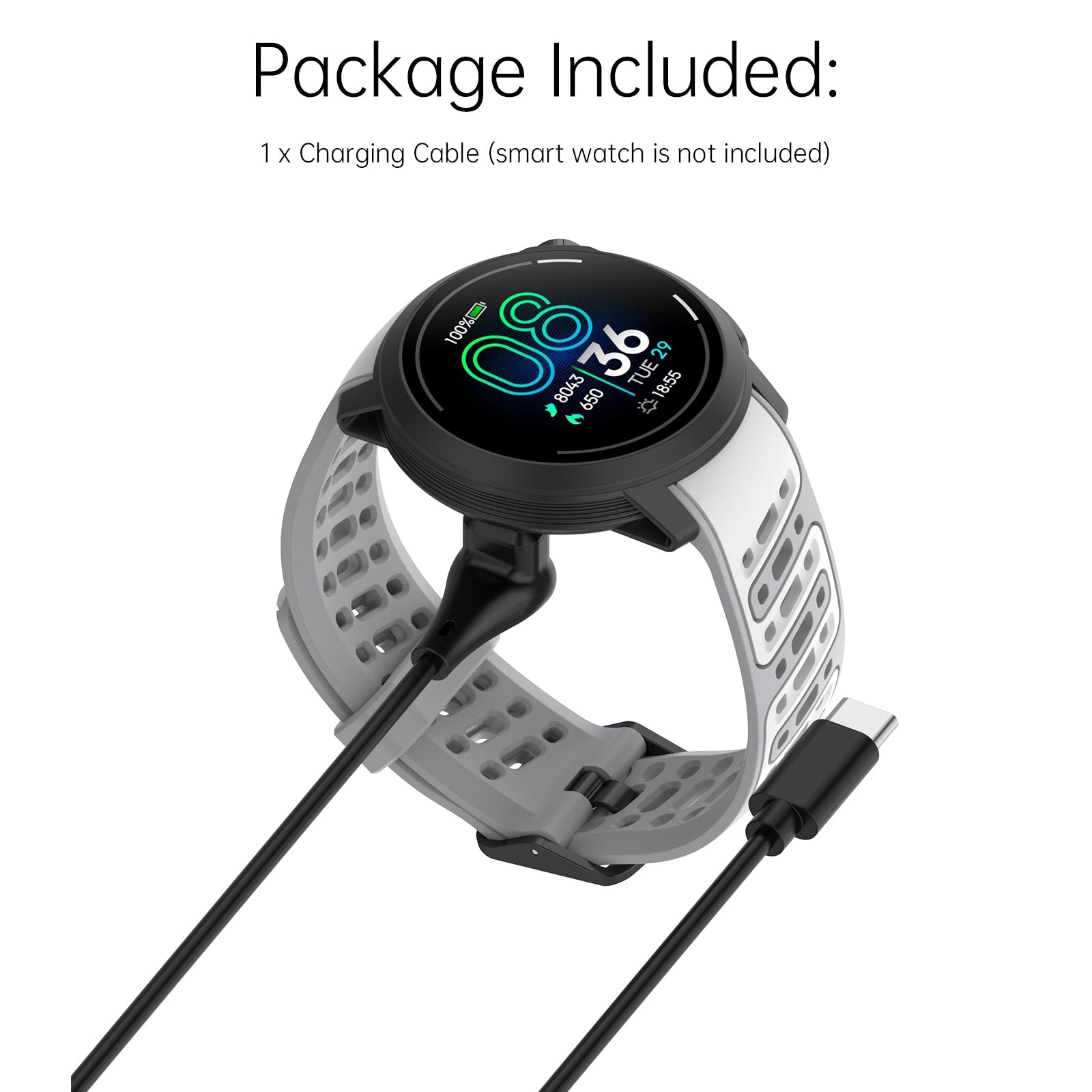 Carga de cable y adaptador para Coros Pace Pro Watch