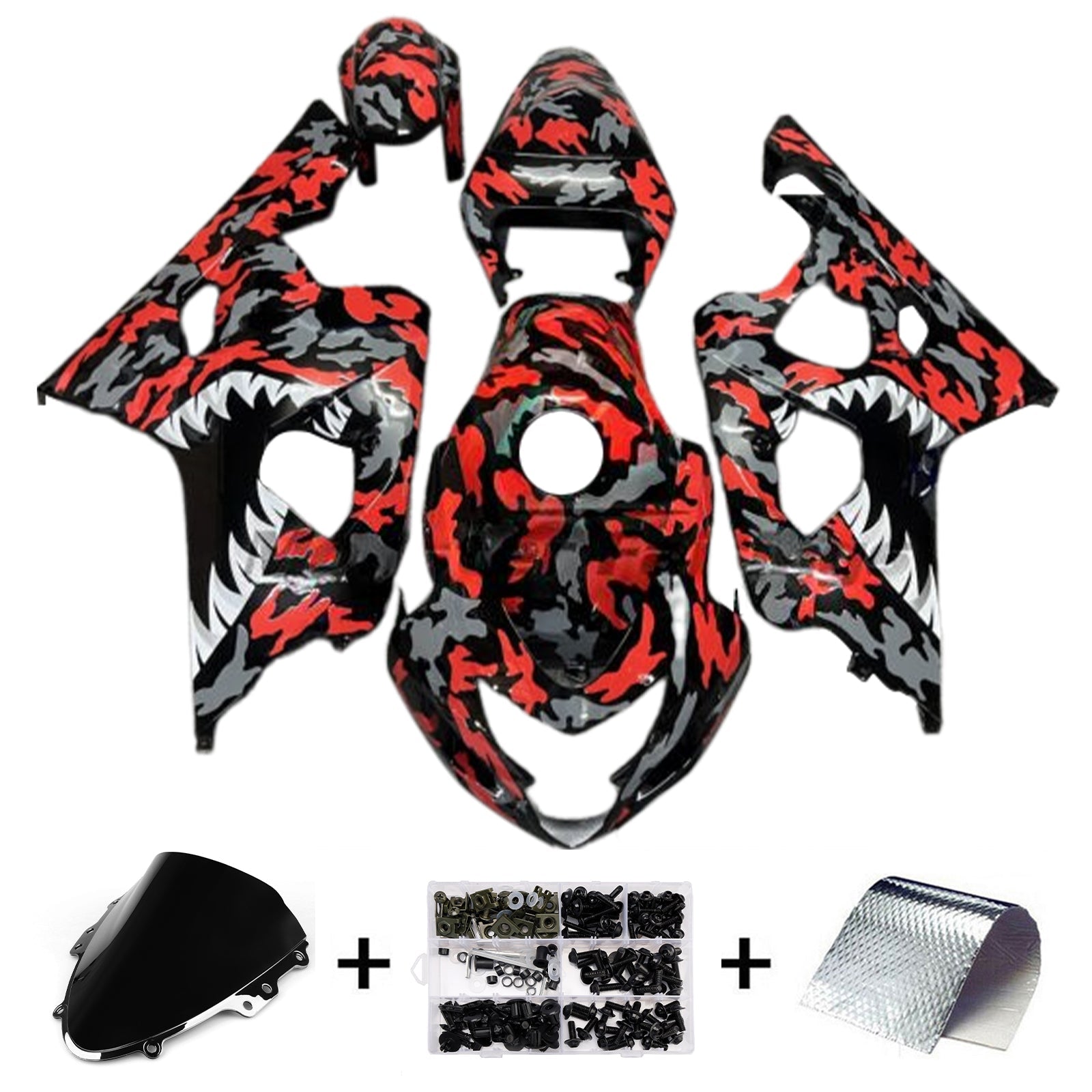 Kit de deficiencia inyectado en plástico AB para Suzuki GSXR 600/750 2004-2005 K4