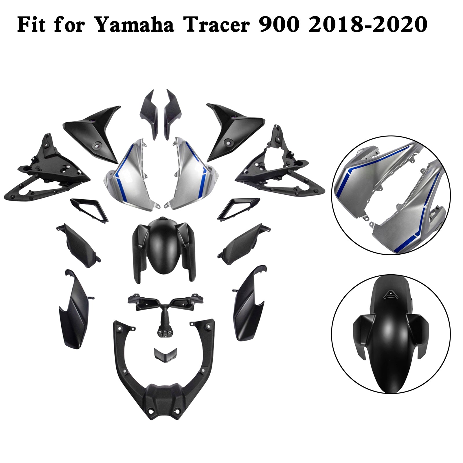 Kit de carénage de carrosserie en d'injection pour Yamaha Tracer 900 / GT 2018-2020 1#
