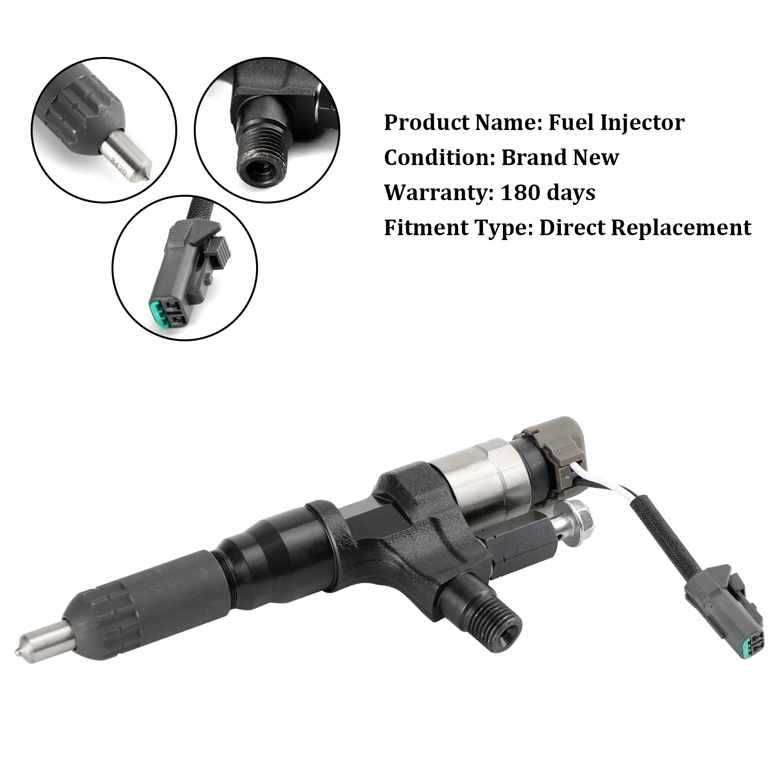 1PCS Fuel Injector 095000-6593 Pour Denso Pour Hino J08E Pour Kobelco SK330-8