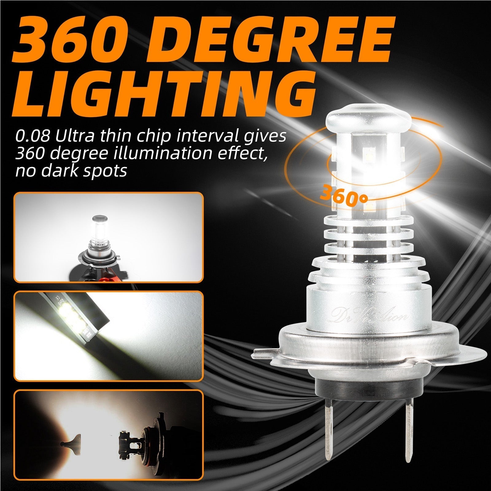 Proiettore LED 6000K 2000W 300000LM Bulbs di luci ad alta potenza generica