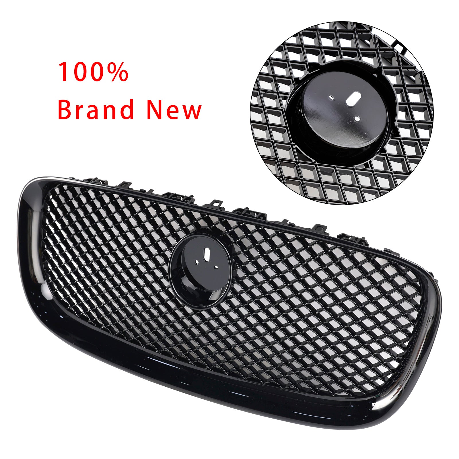 Grille de pare-chocs avant style XF-R pour Jaguar XF 2012-2015, noir brillant