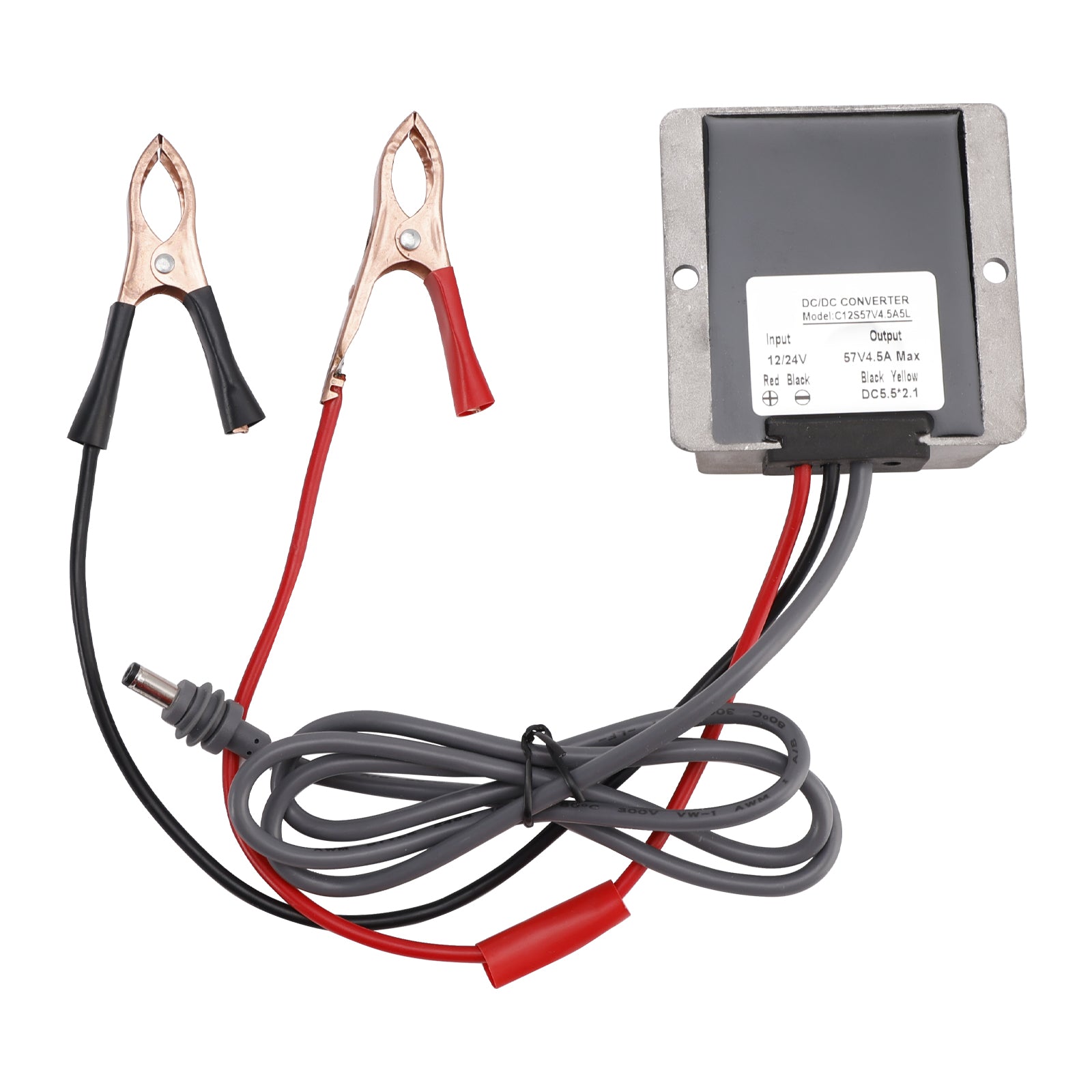 Mini-spanningsboostconverter, 12V/24V naar 57V DC-voedingskabel, 4,5A, 256W