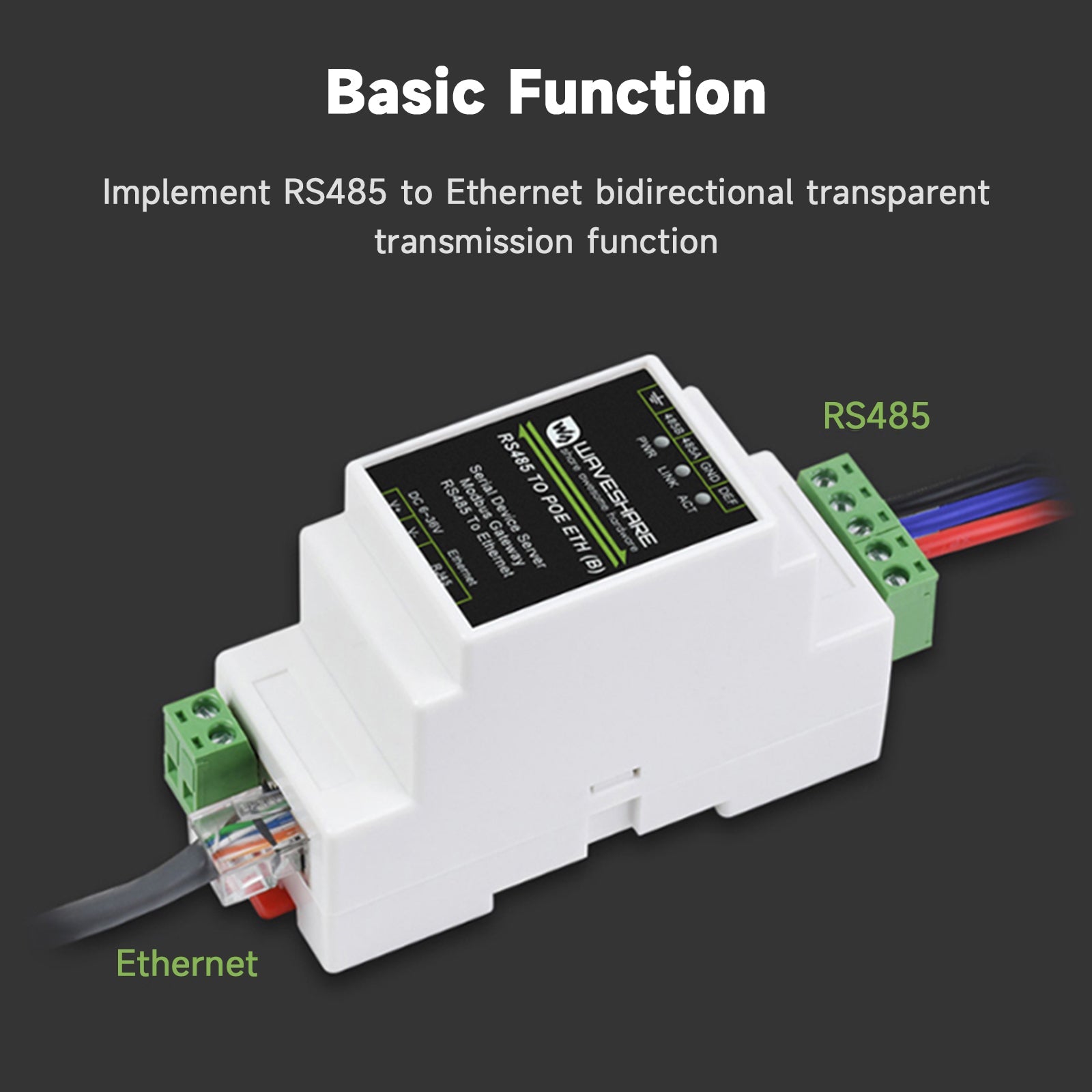 Module Ethernet RS485 vers RJ45 de qualité industrielle, serveur multi-hôte vers port série