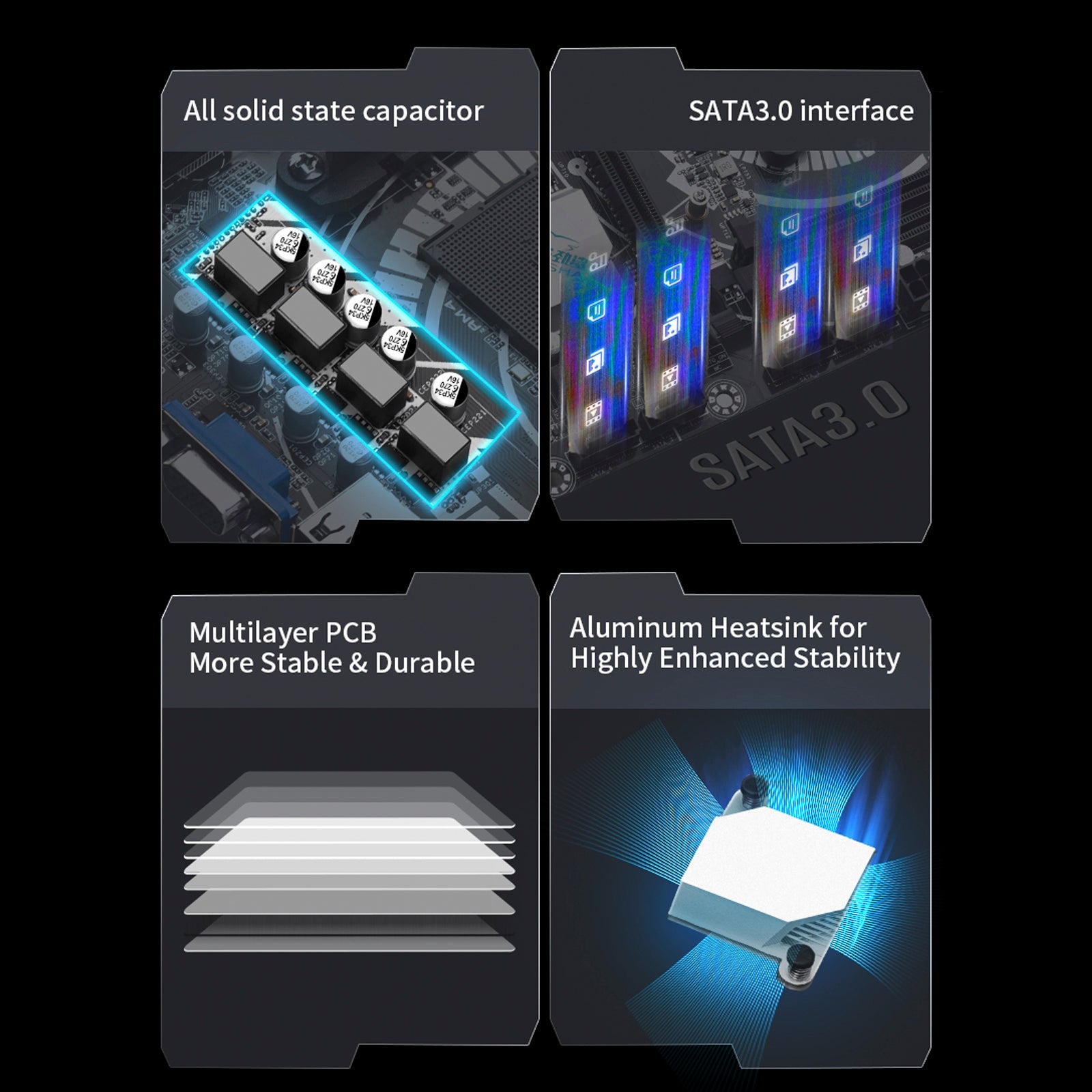 Desktop computerkaart B350M-K DDR4 AM4 CPU WIFI NVME Gigabit Network Card