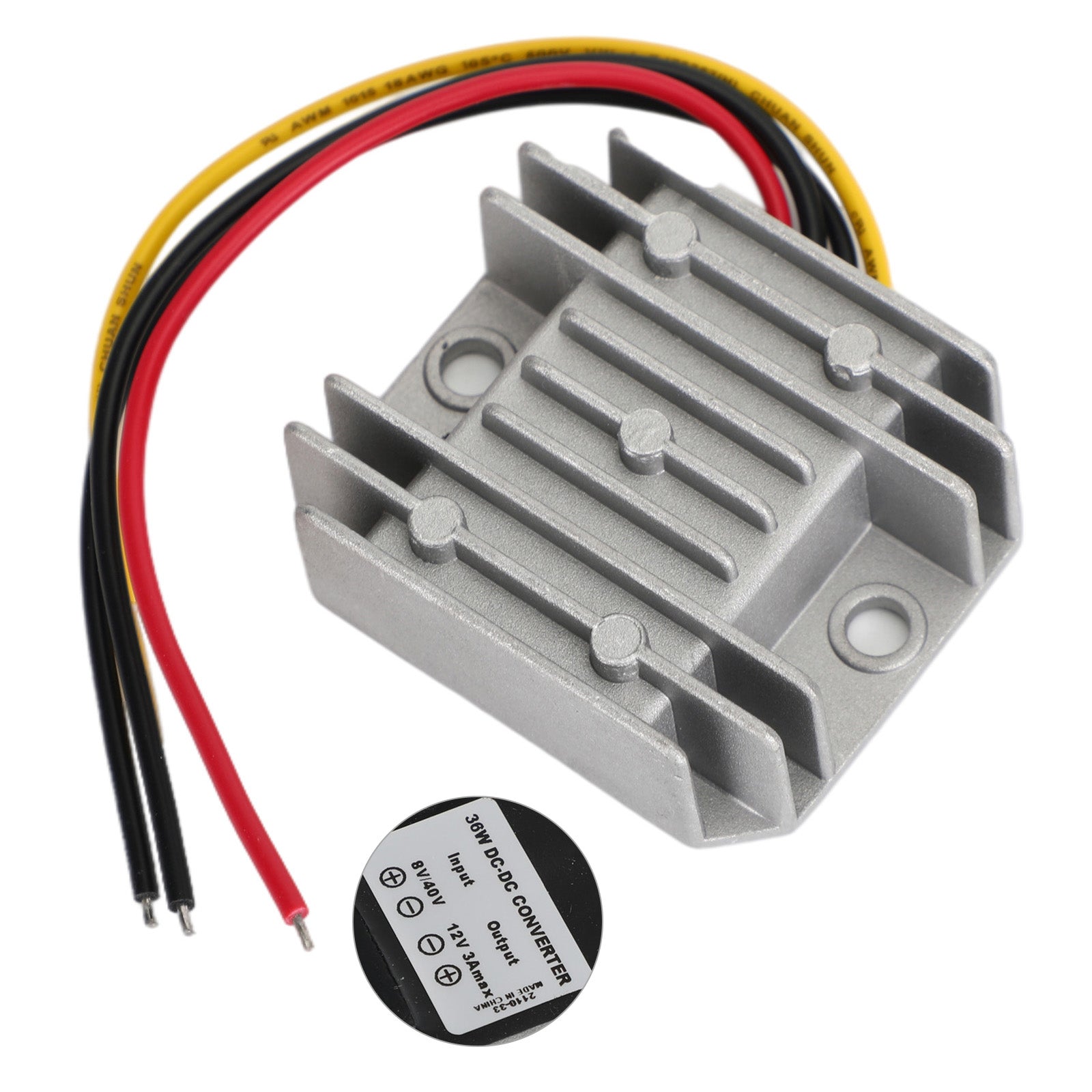Imperméable Régulateur Convertisseur Tension 8V/40V-12V Alimentation Module 3A