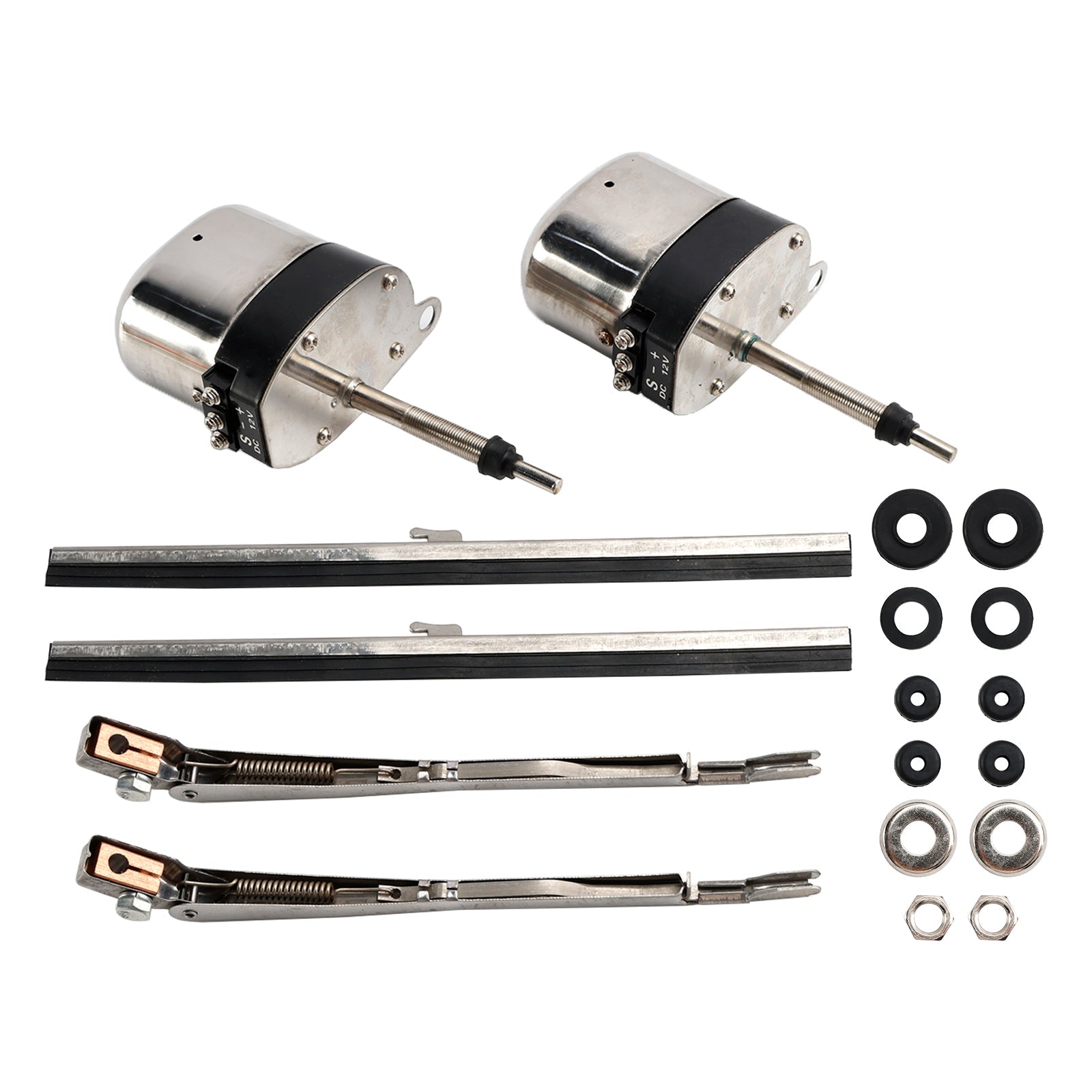 Coppia di tergicristalli in acciaio inossidabile per Jeep e Ford