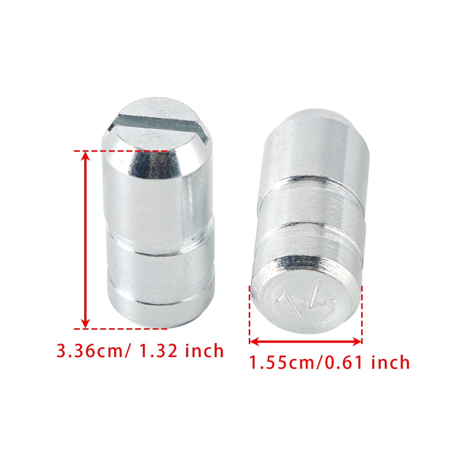 2 perni di centraggio del basamento'frizione 37936, offset 0,014, lunghezza 1,328