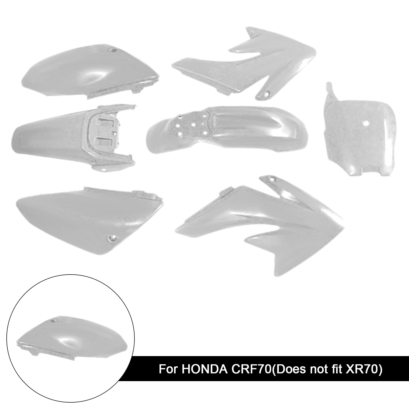 Kit carrosserie plastique et carénage garde-boue pour moto tout-terrain HONDA CRF70