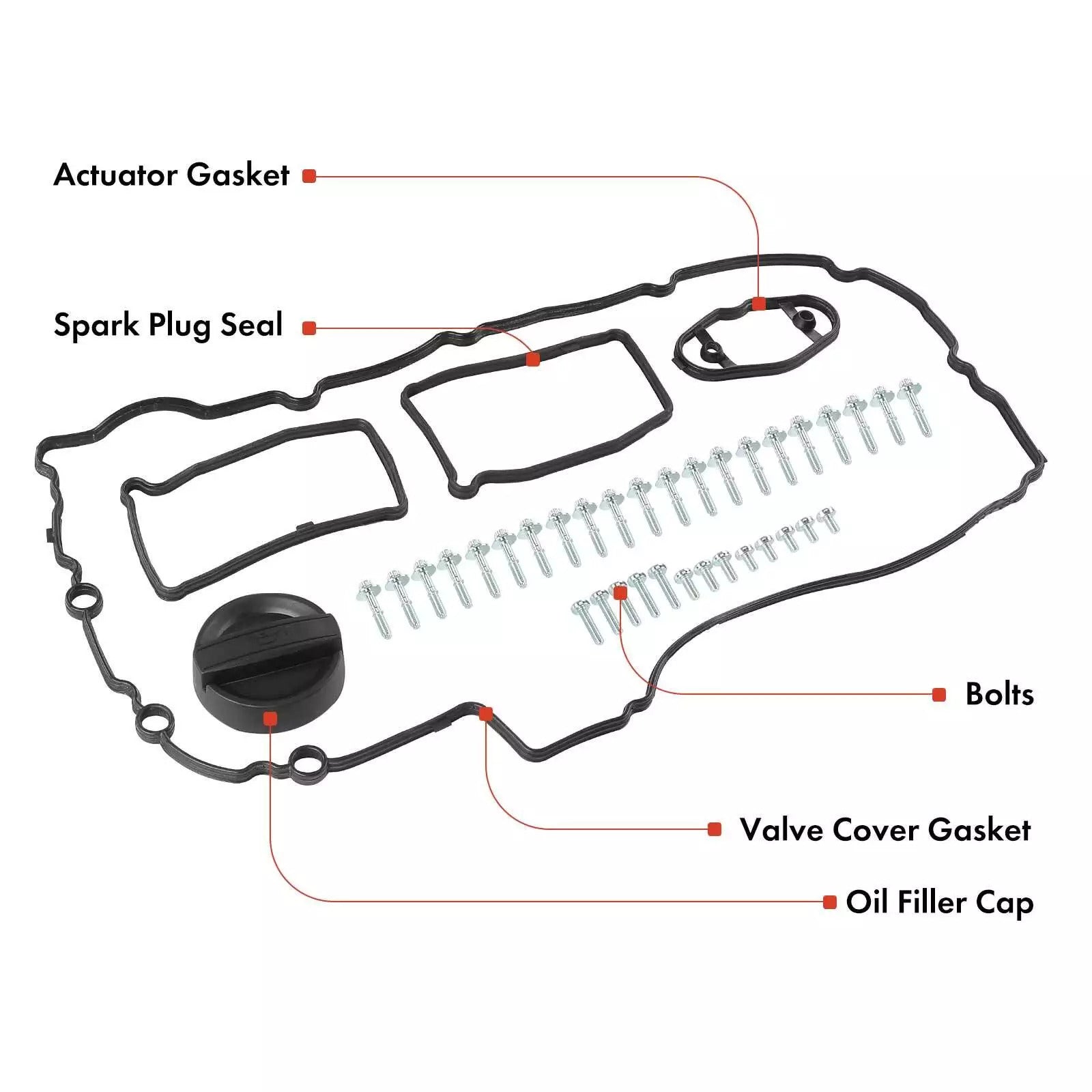 Cubierta de válvula de motor BMW N20 F10 F25 320i 328i 528i X3 X5 2.0L 11127588412