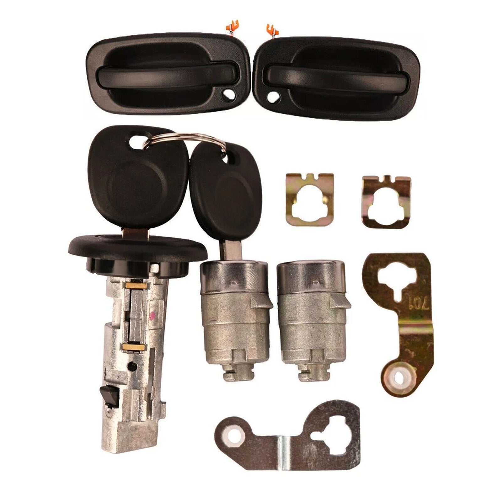 Oven ulkokahva, 2 oven lukkoa ja 2 avainta samat GM Chevylle 2001-2006