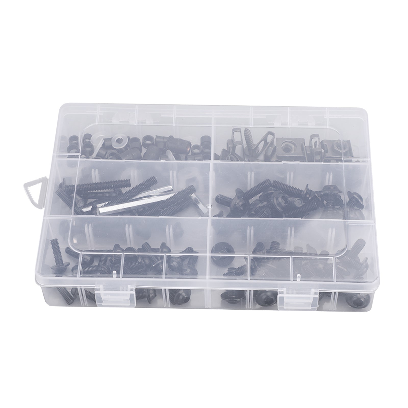 177x M5 M6 Sujeciones Clips Tornillos Pernos de carenado de motocicleta para Yamaha Honda Negro